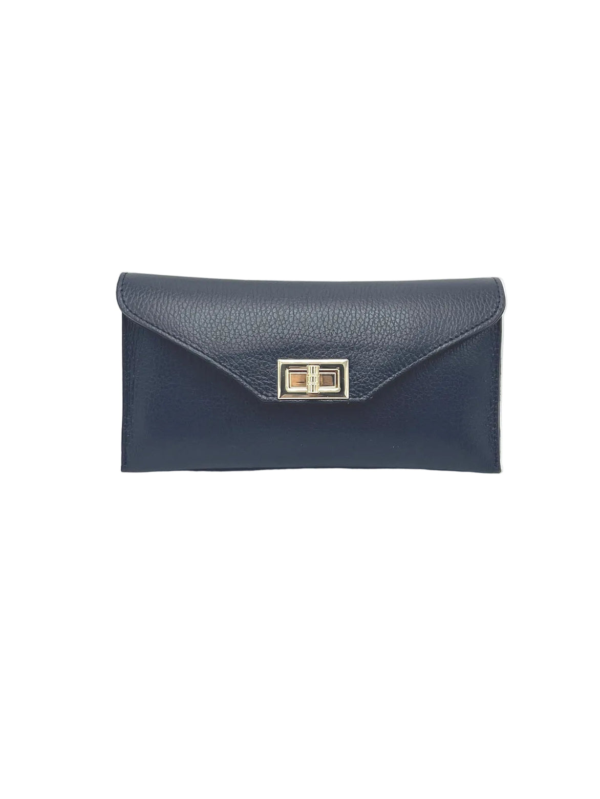 Genuine Leather Convertible Clutch with Crossbody Chain, Made in Italy, art. 112734