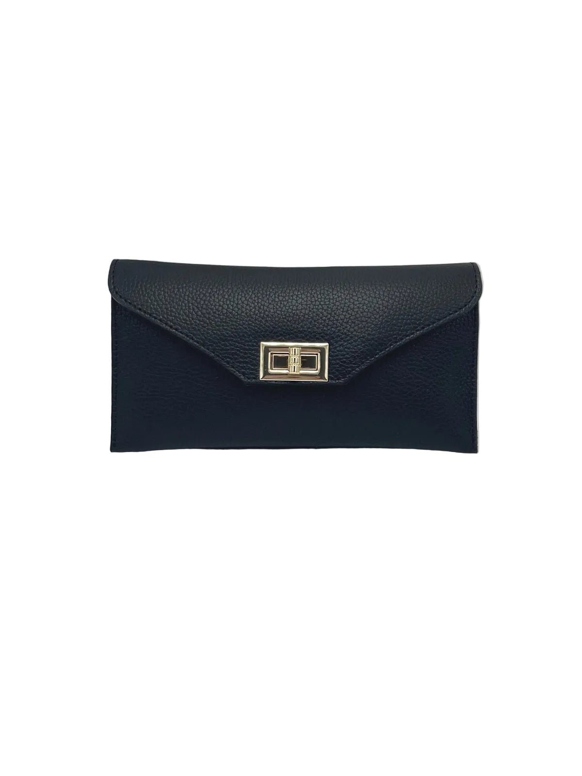 Genuine Leather Convertible Clutch with Crossbody Chain, Made in Italy, art. 112734