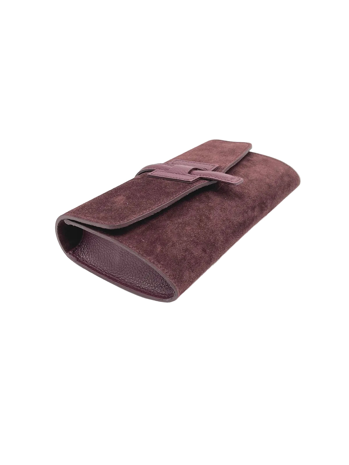 Suede and Leather Flap Clutch with Detachable Strap, Made in Italy, art. 112741