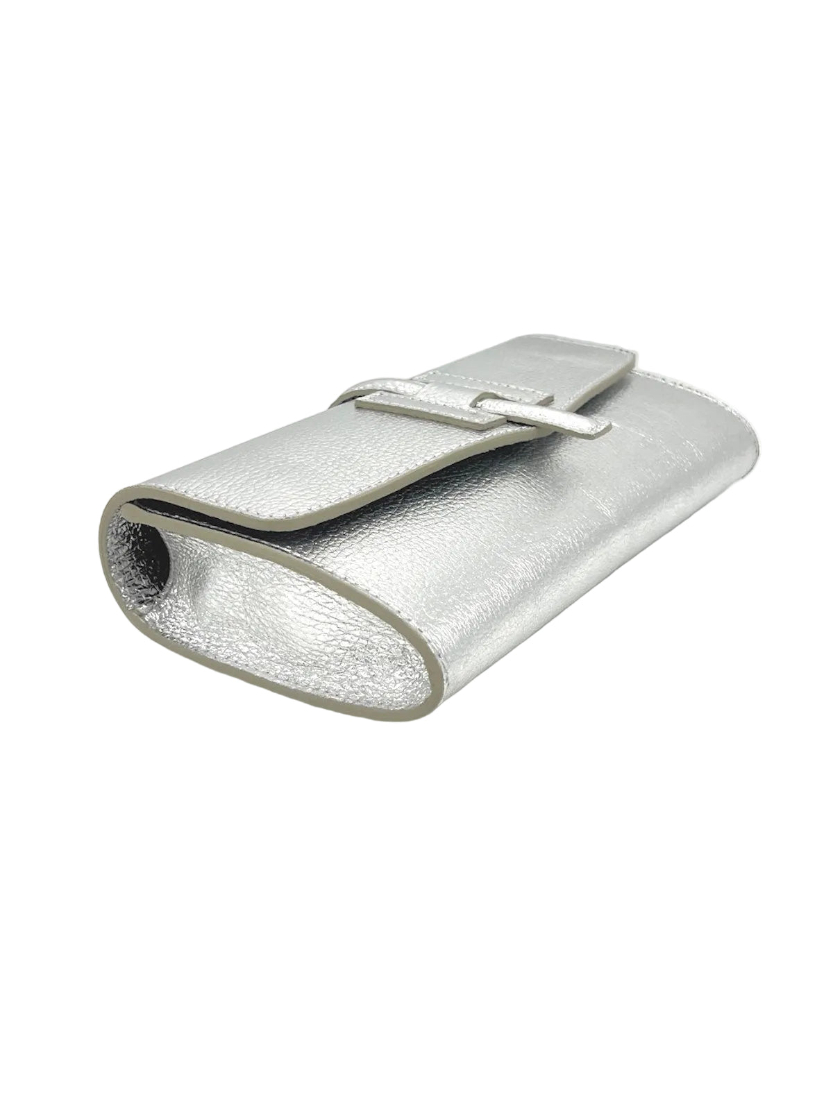Women's Genuine Leather Flap Clutch with Detachable Strap, Made in Italy, art. 112740LA