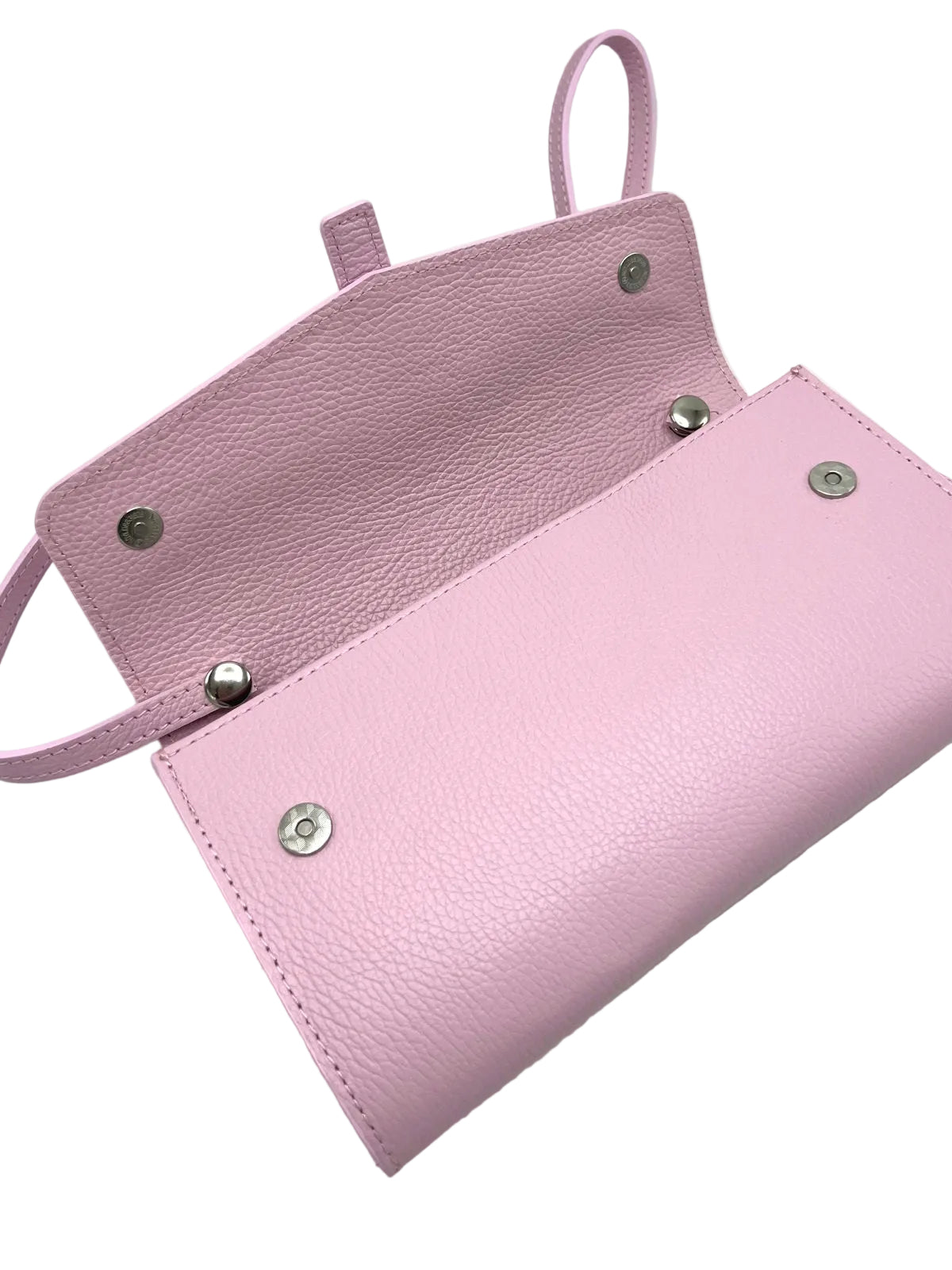 Women's Genuine Leather Flap Clutch with Detachable Strap, Made in Italy, art. 112740