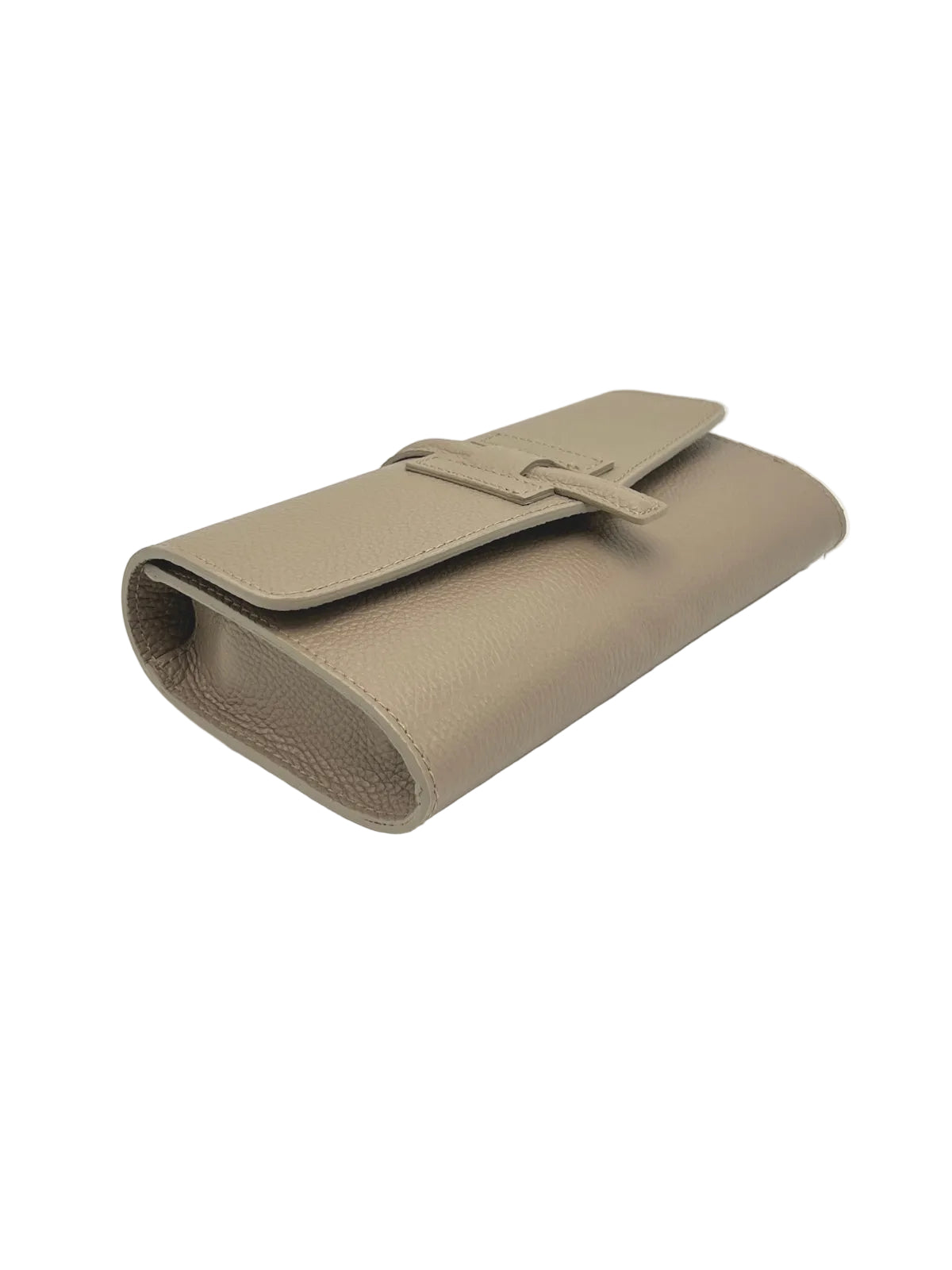 Women's Genuine Leather Flap Clutch with Detachable Strap, Made in Italy, art. 112740
