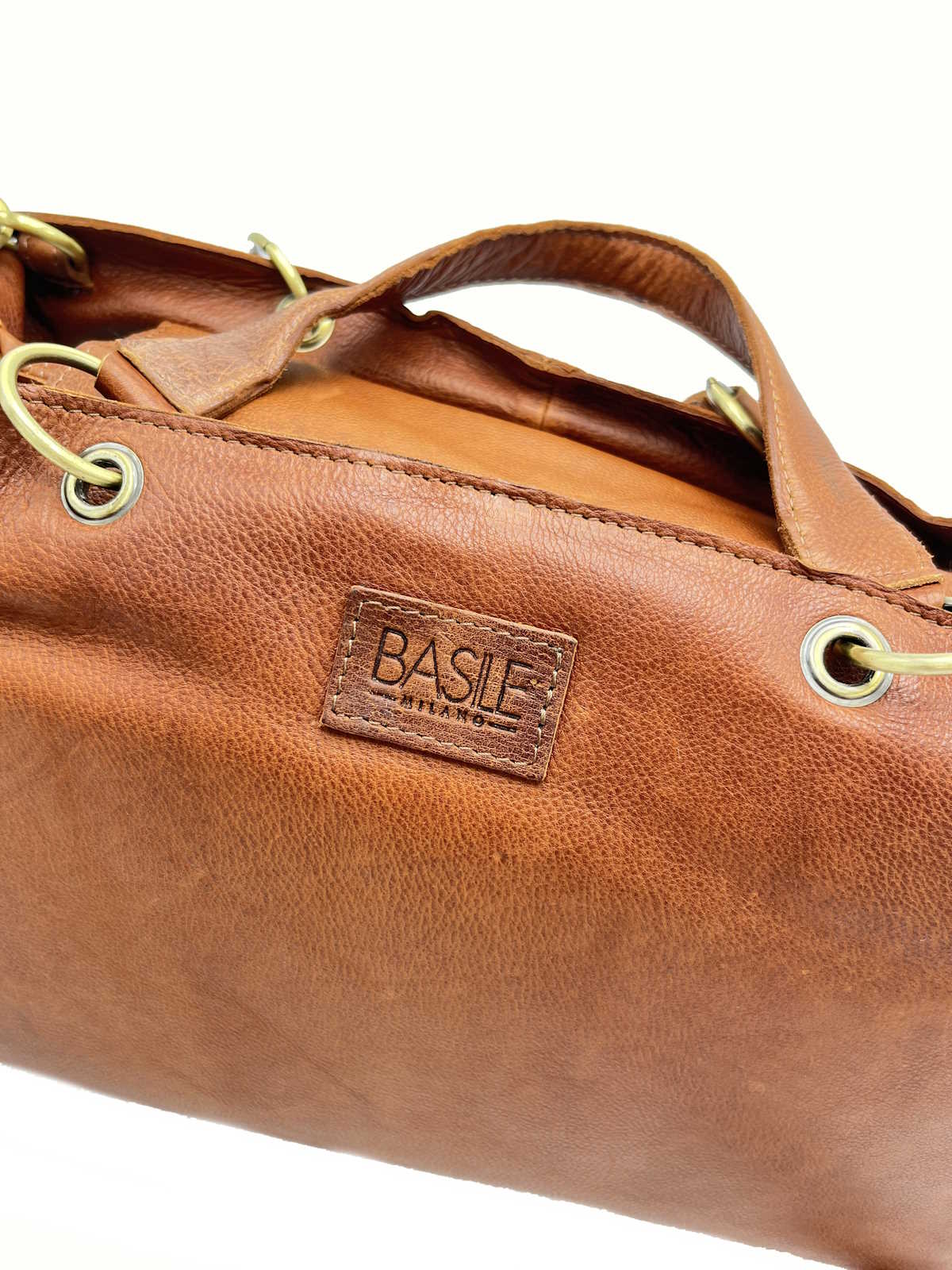 Genuine Leather shoulder bag, Brand Basile,  art. BA3672DX.392
