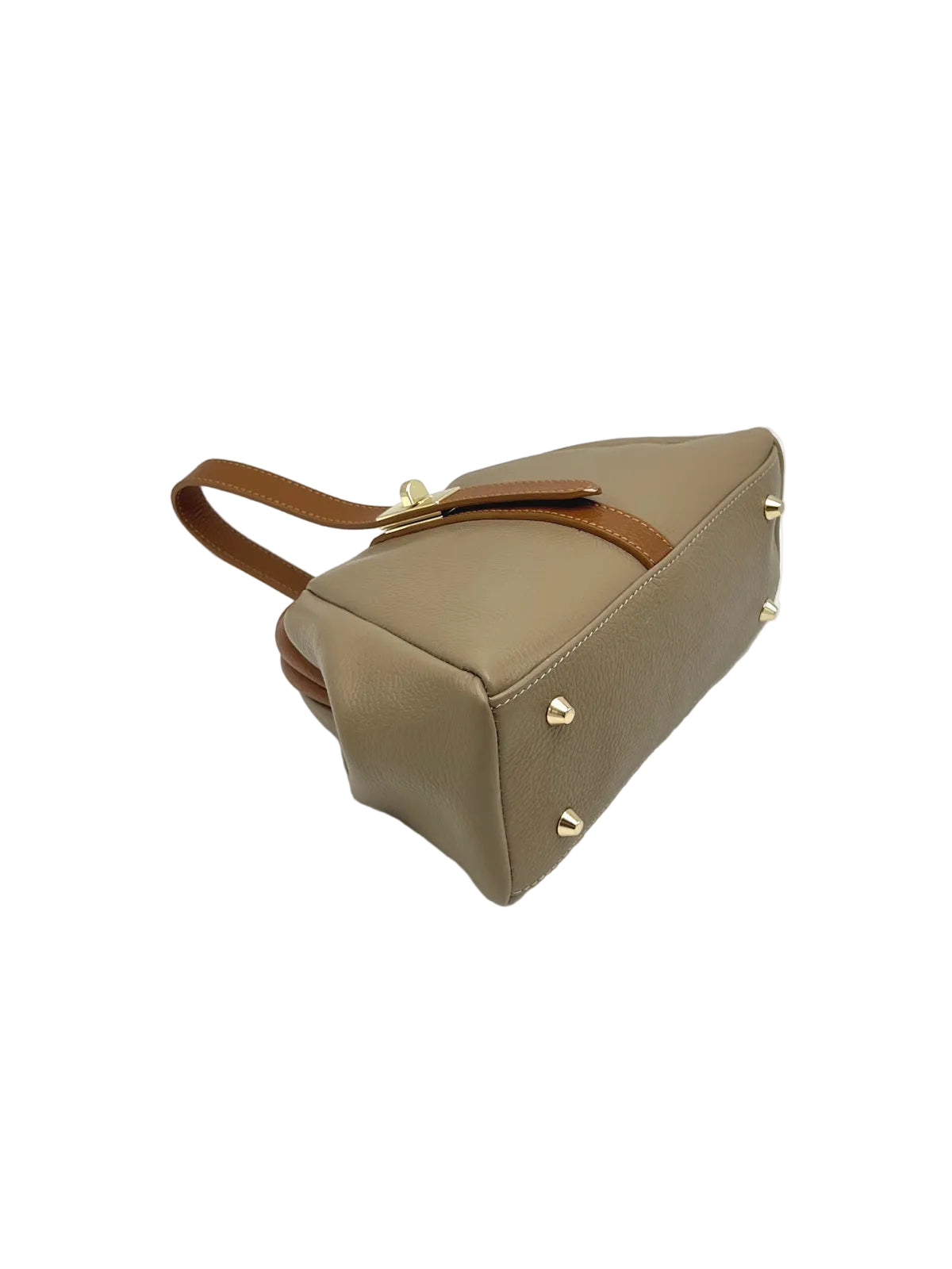 Mini Leather Top-Handle Bag with Detachable Strap, Made in Italy, art. 112746