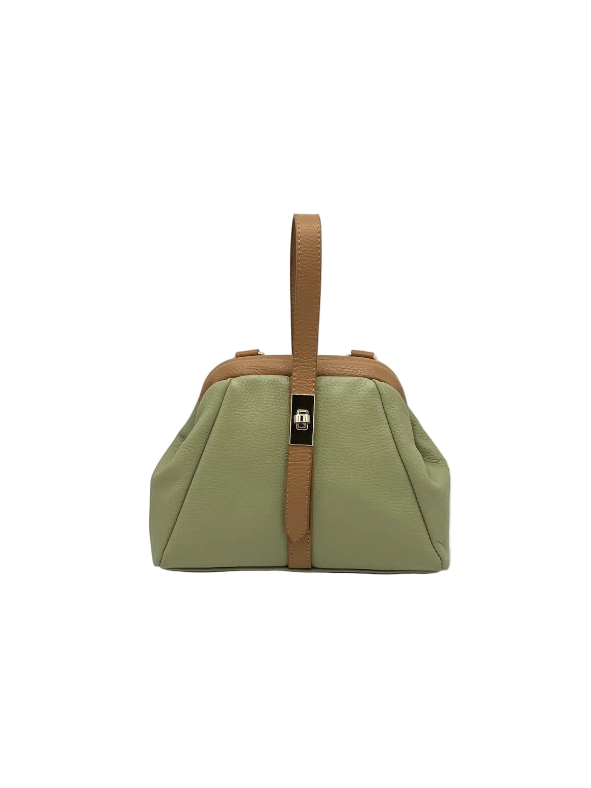 Mini Leather Top-Handle Bag with Detachable Strap, Made in Italy, art. 112746