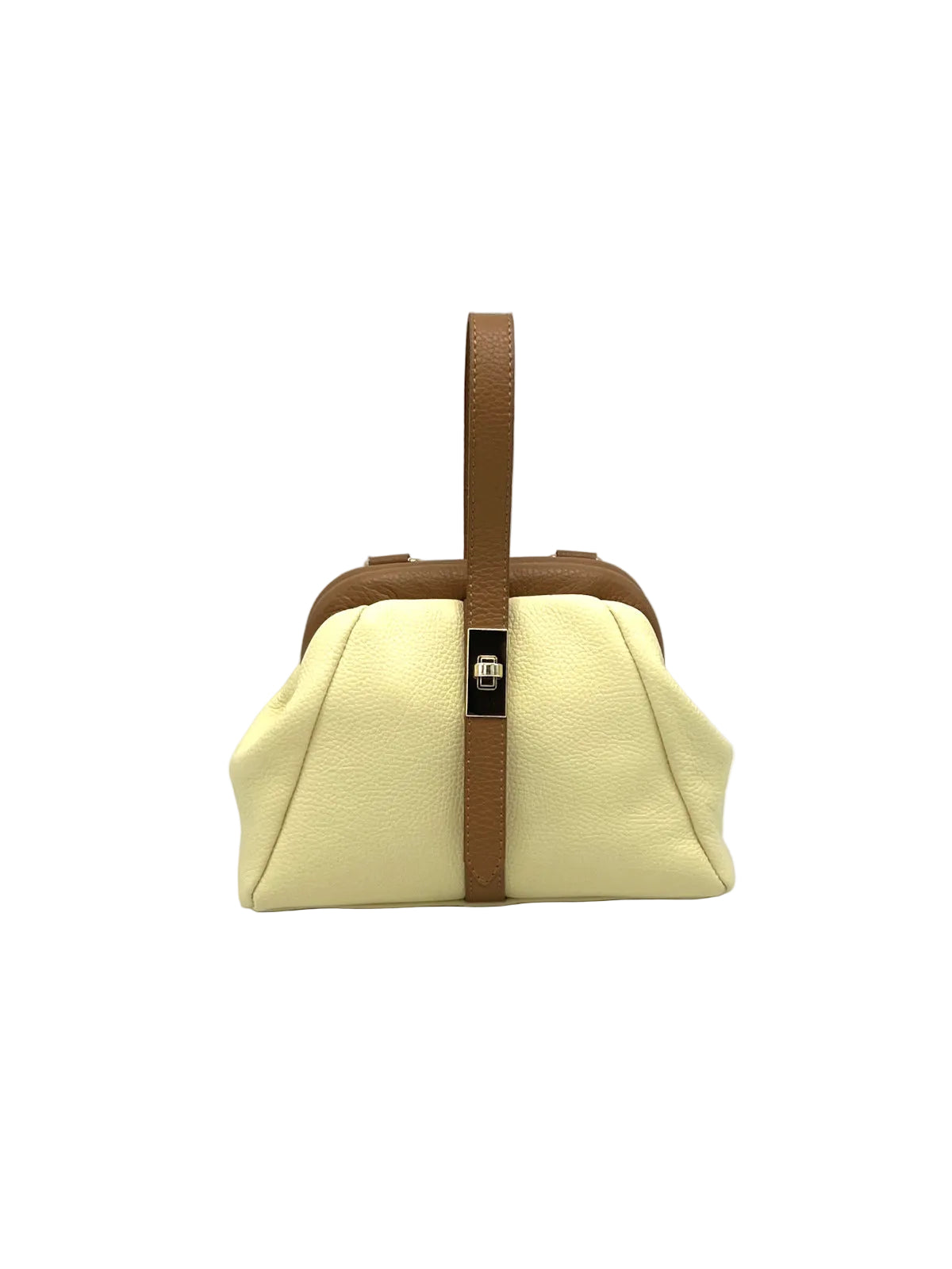 Mini Leather Top-Handle Bag with Detachable Strap, Made in Italy, art. 112746