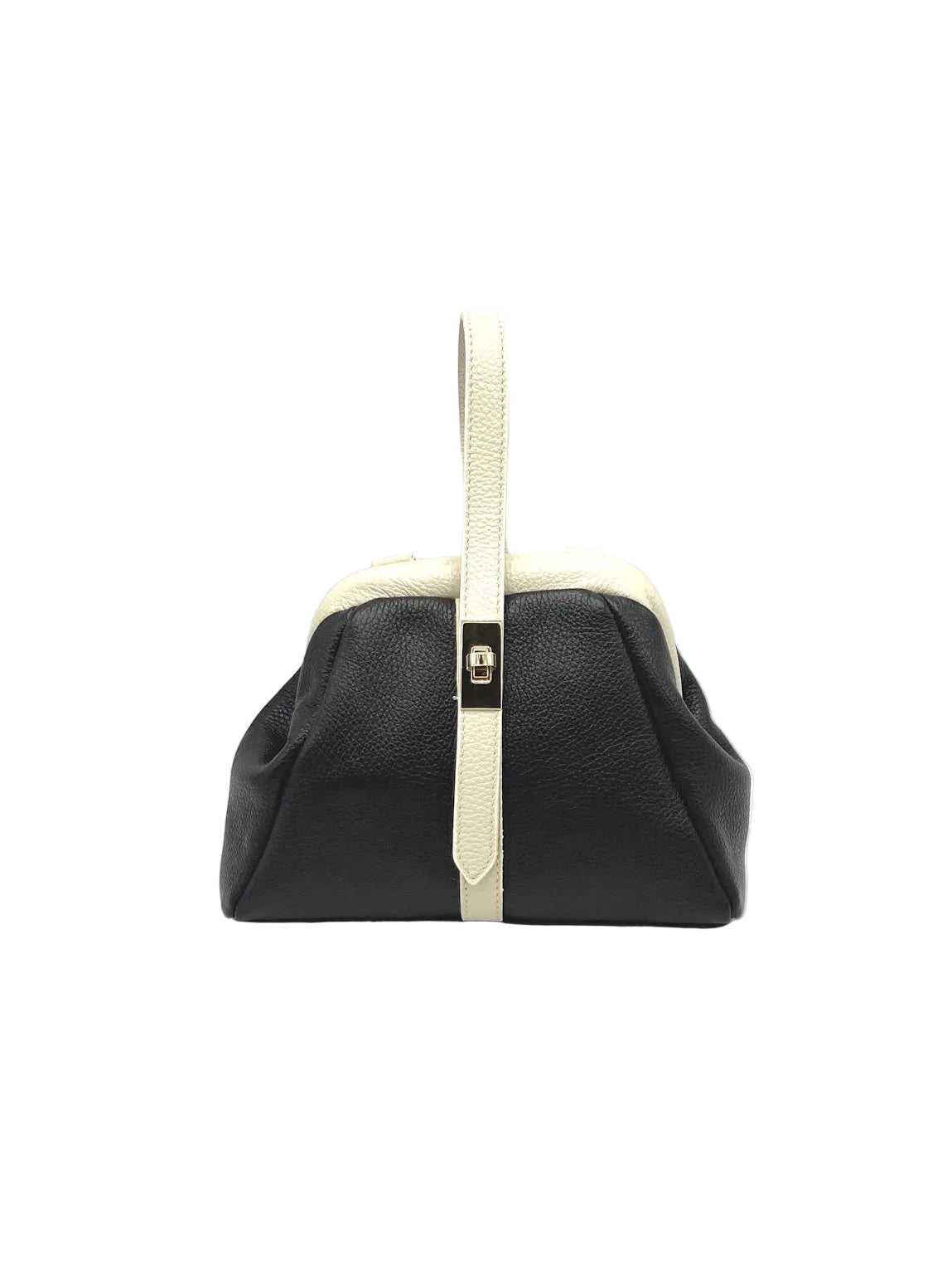 Mini Leather Top-Handle Bag with Detachable Strap, Made in Italy, art. 112746