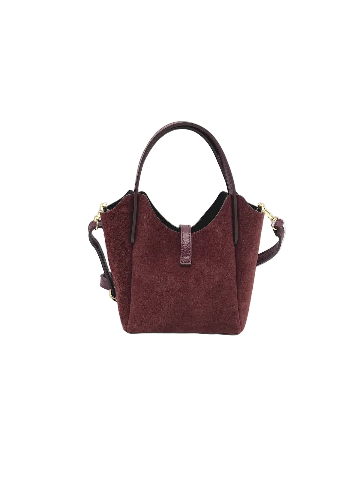 Women's Genuine Leather and Suede Shoulder Bag, Made in Italy, art. 112750