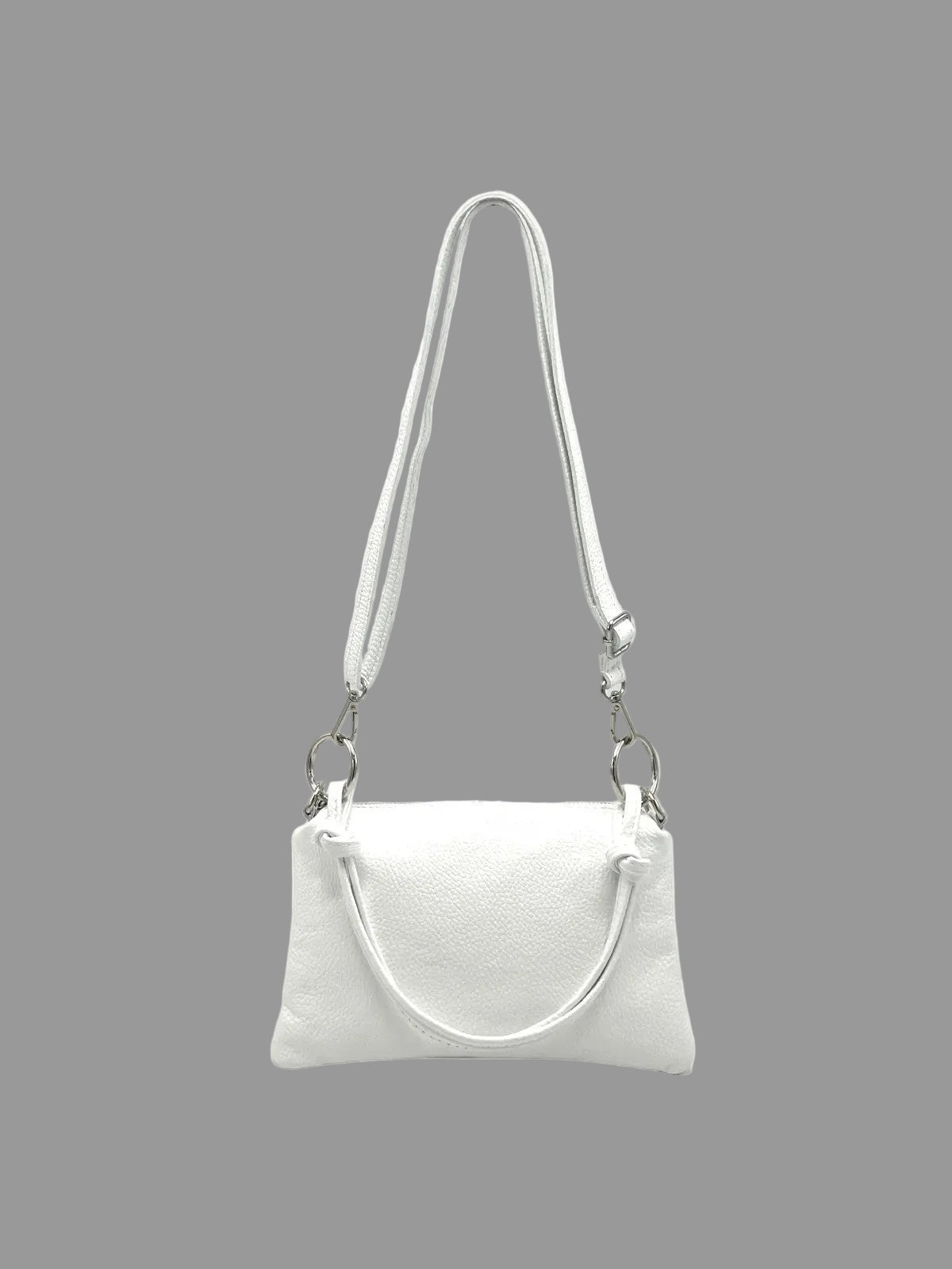Women's Genuine Leather Handbag with Removable Strap, Made in Italy, art. 112711