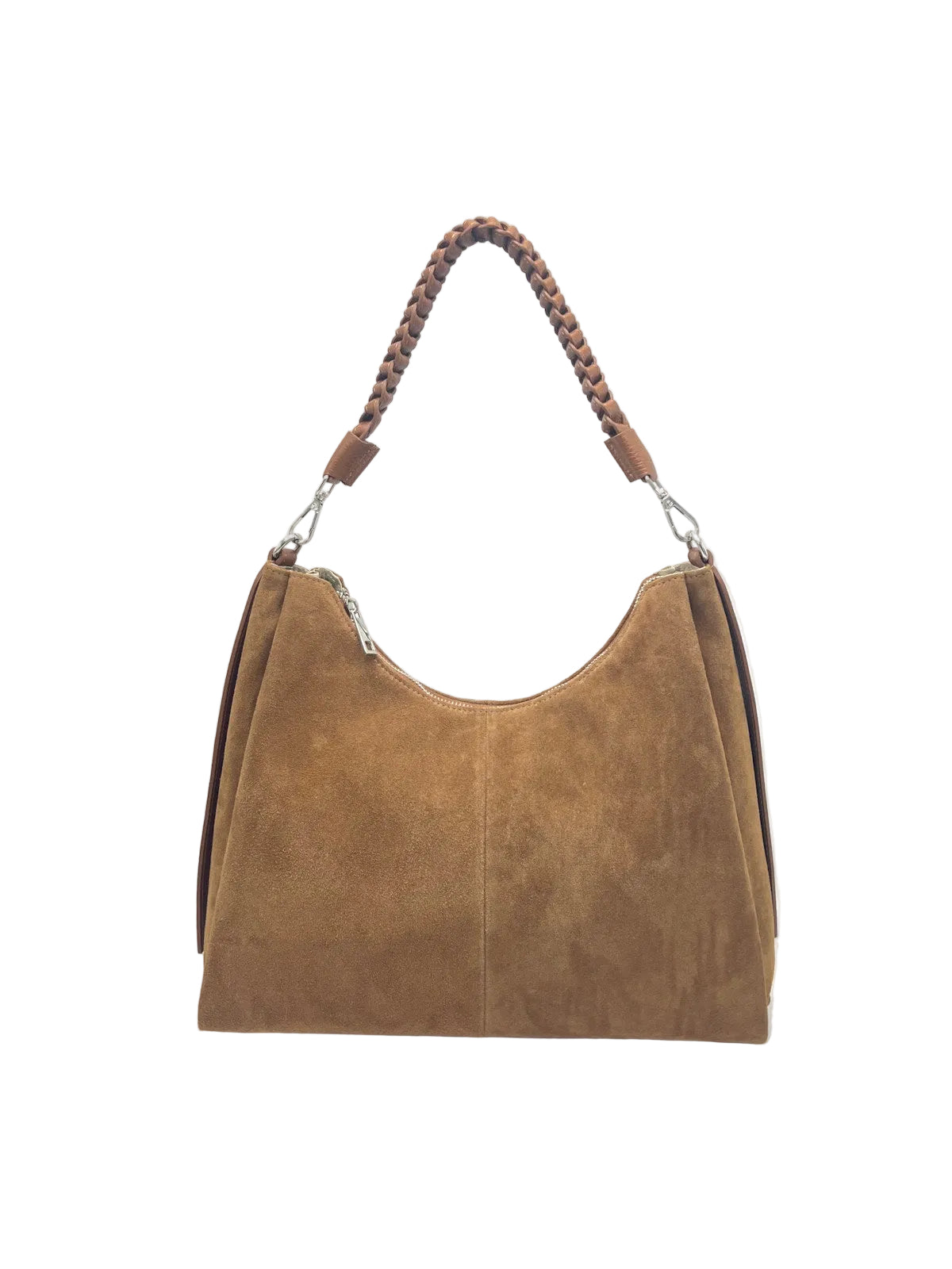Suede and Genuine Leather shoulder bag with strap, Made in Italy, art. 112754