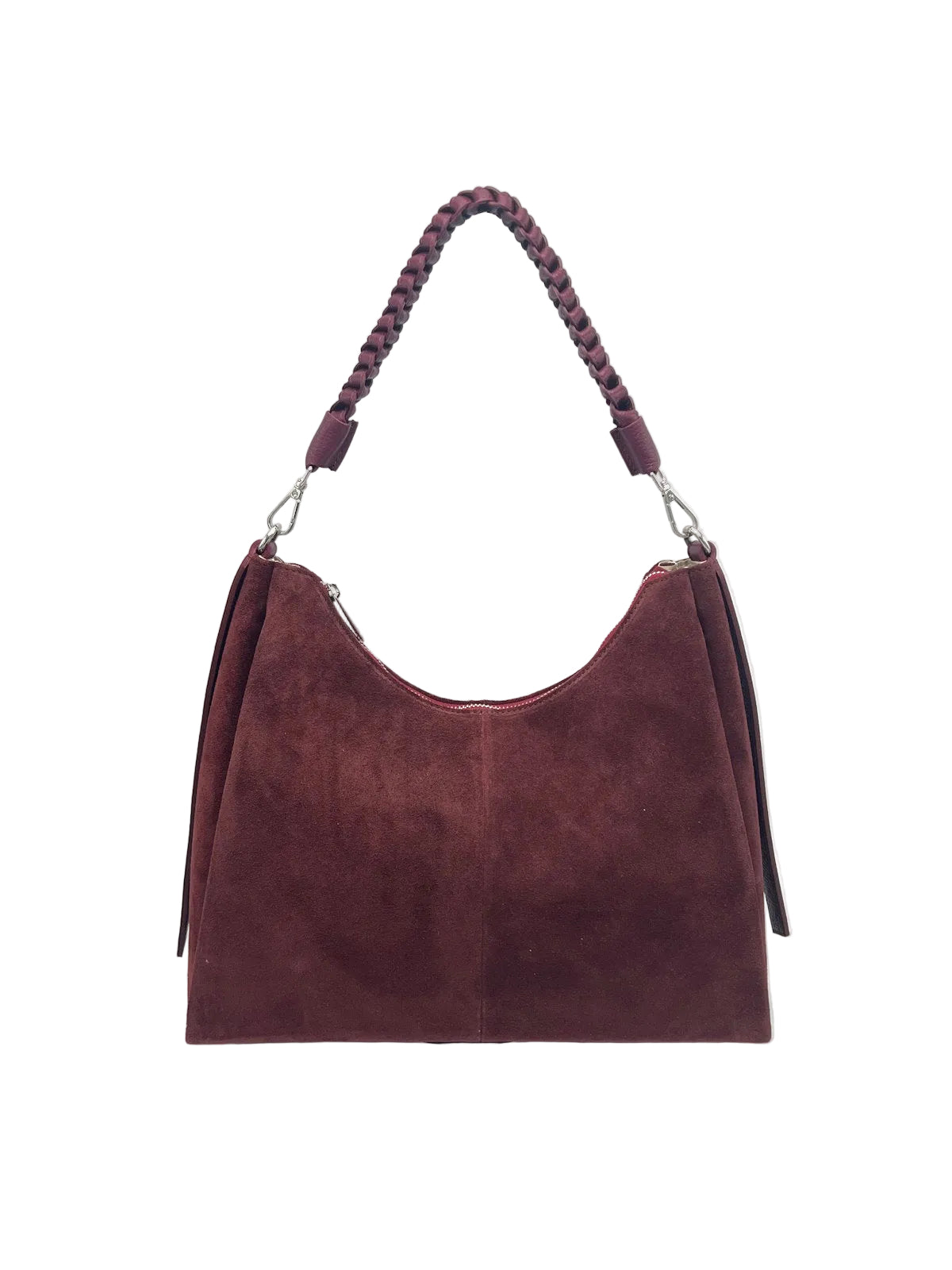 Suede and Genuine Leather shoulder bag with strap, Made in Italy, art. 112754