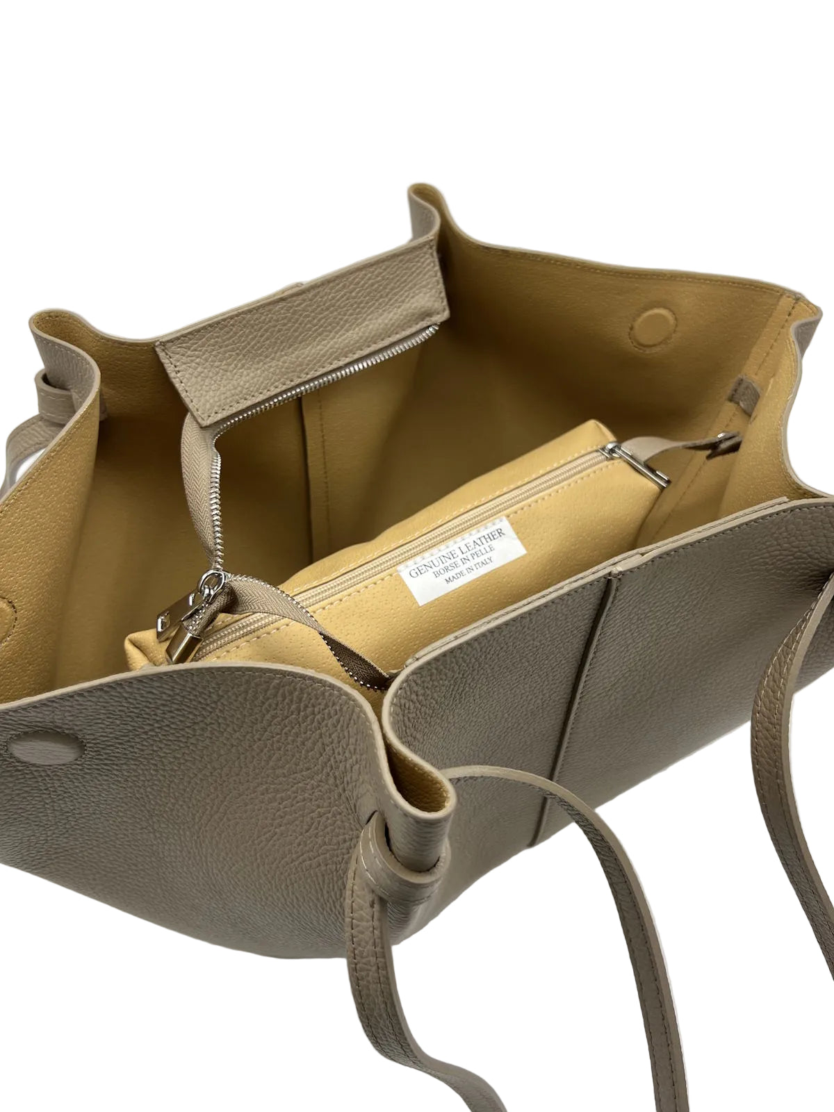 Genuine Leather Shopping Bag, Made in Italy, art. 112615New