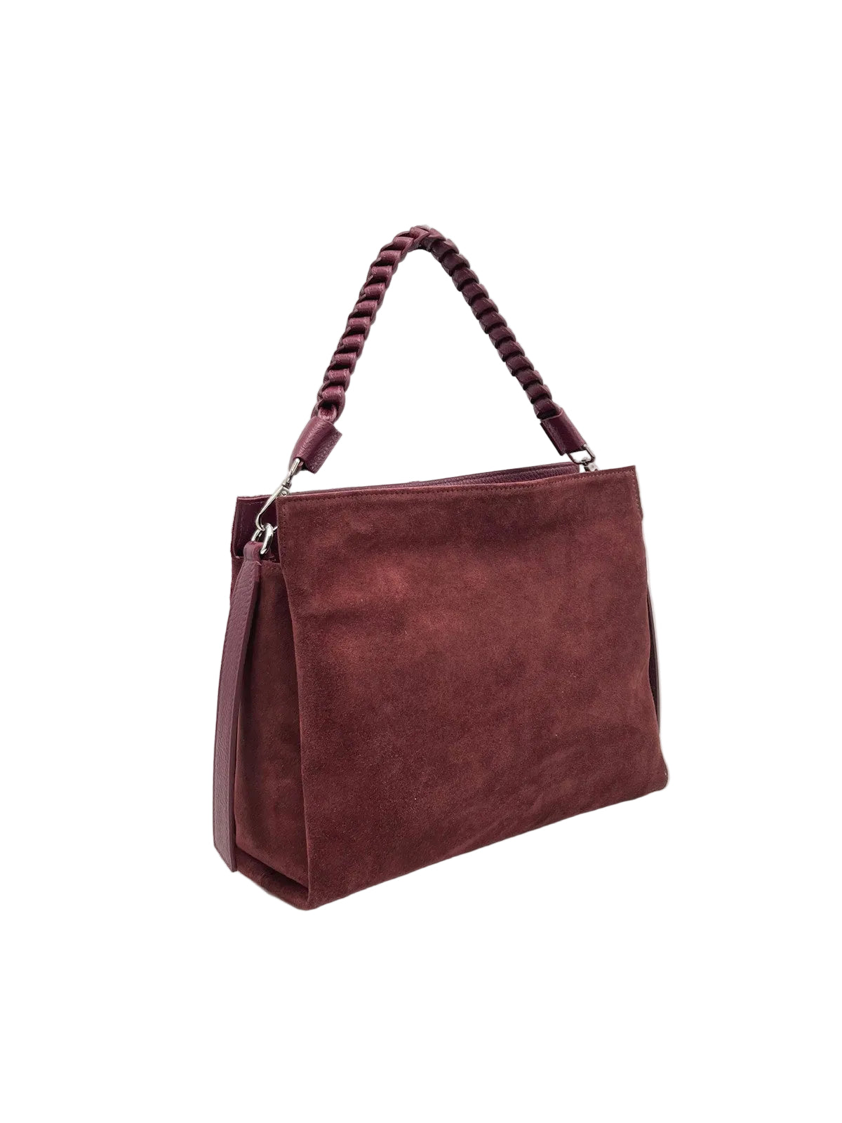 Suede and Genuine Leather Shoulder Bag, Made in Italy, art. 112756
