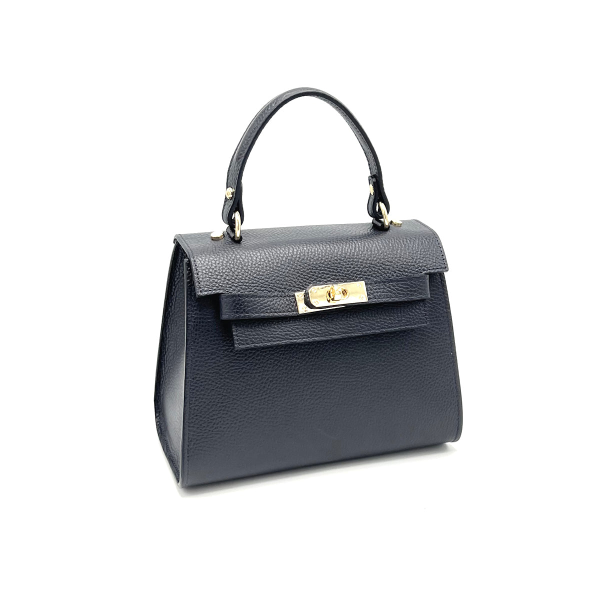 Genuine leather top handle bag, Made in Italy, art. 112631