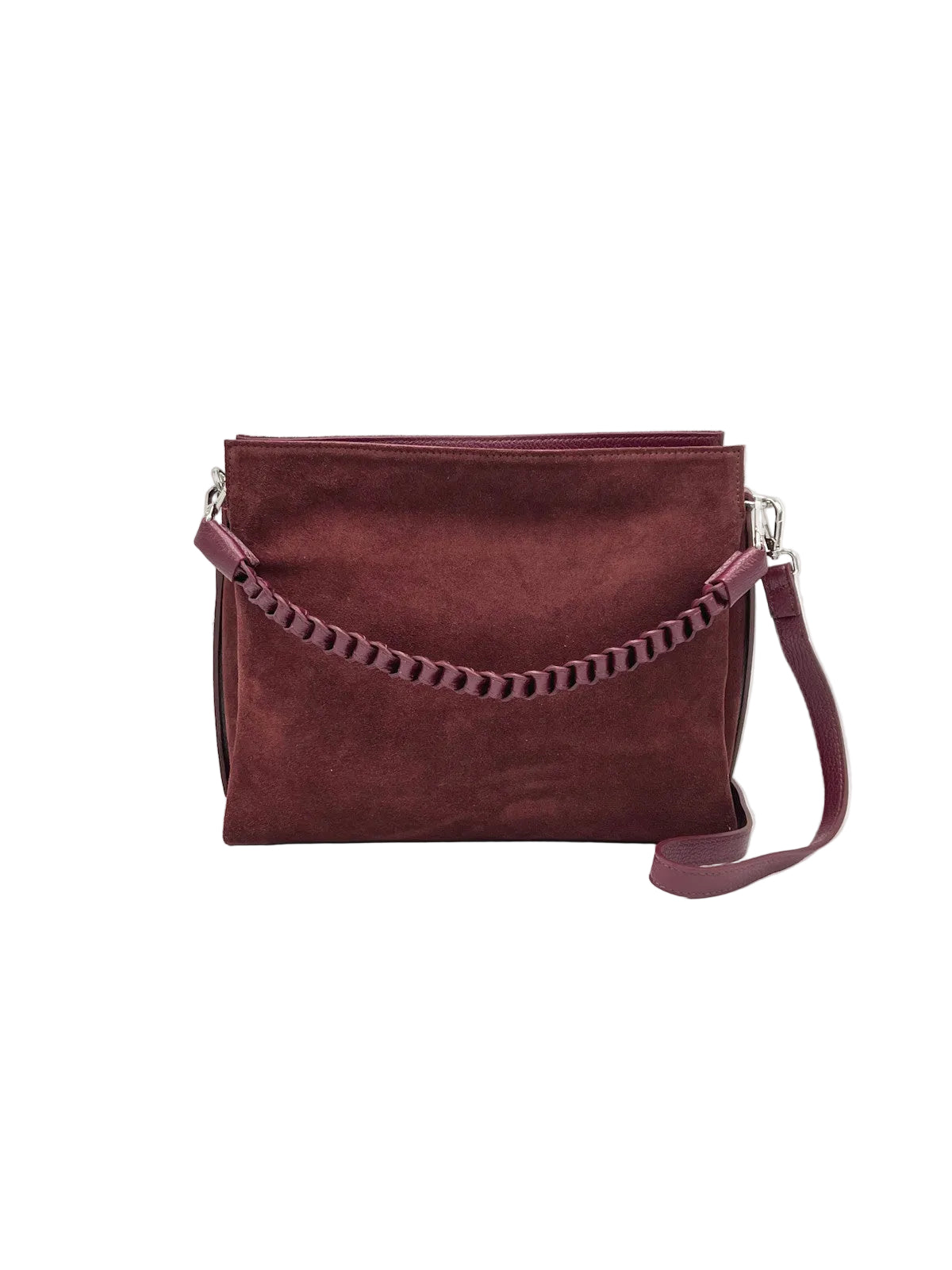 Suede and Genuine Leather Shoulder Bag, Made in Italy, art. 112756