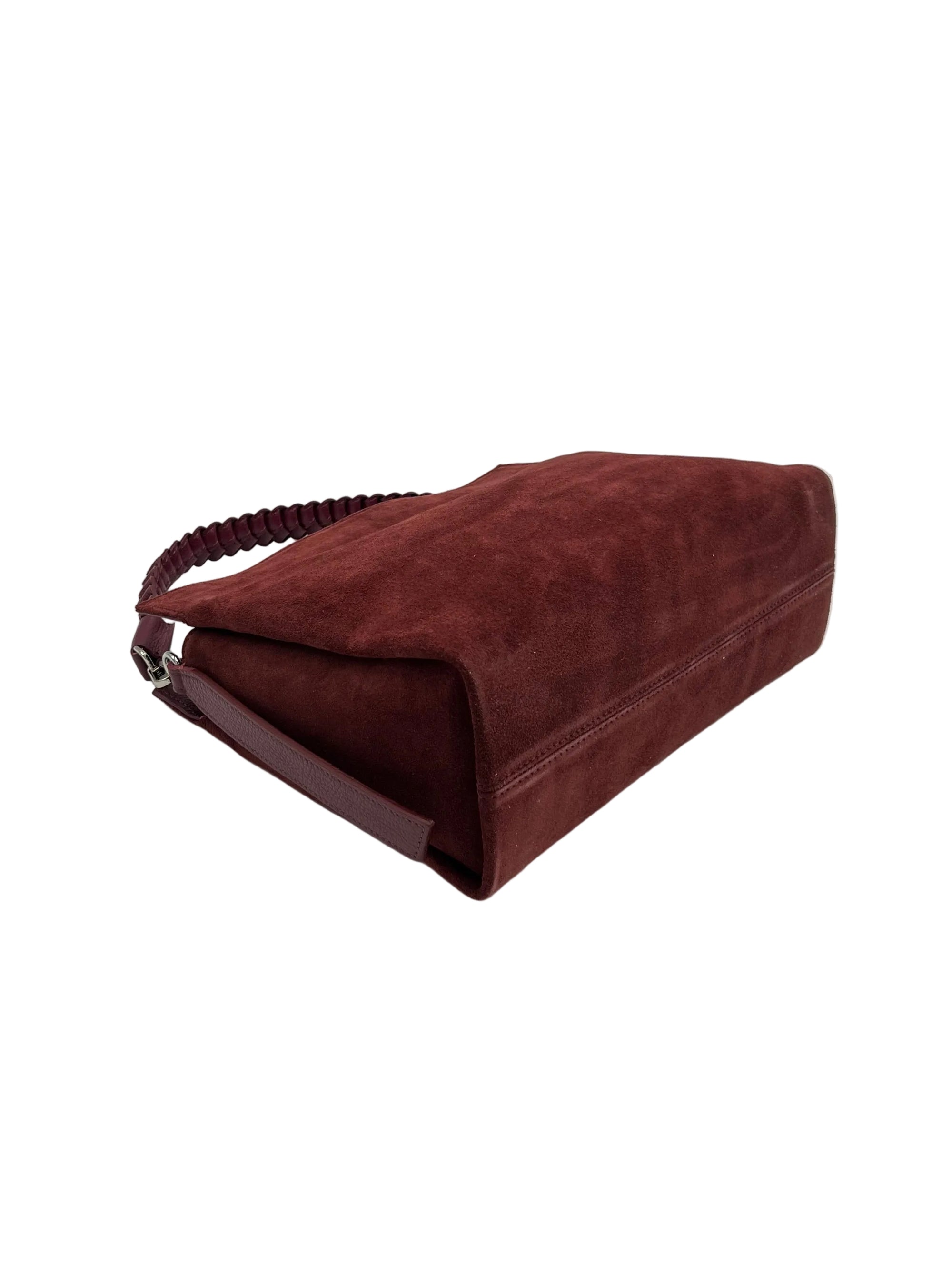 Suede and Genuine Leather Shoulder Bag, Made in Italy, art. 112756