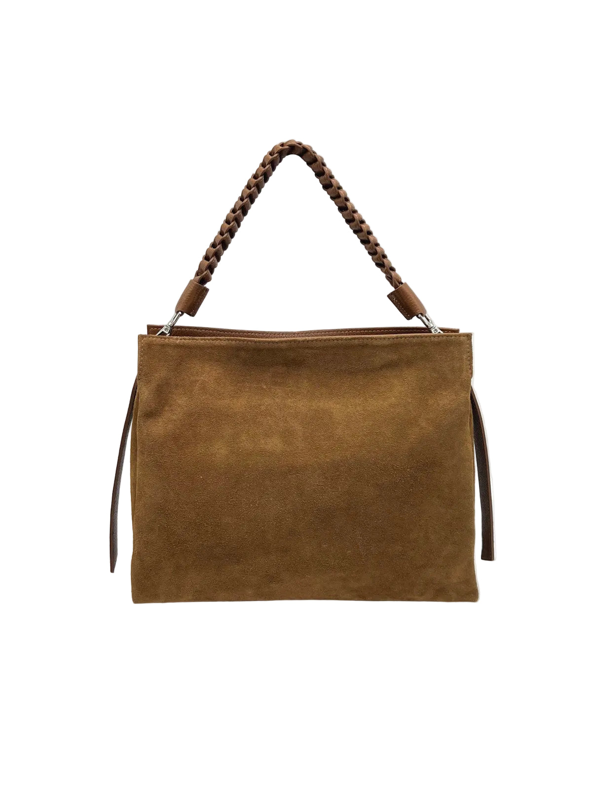 Suede and Genuine Leather Shoulder Bag, Made in Italy, art. 112756