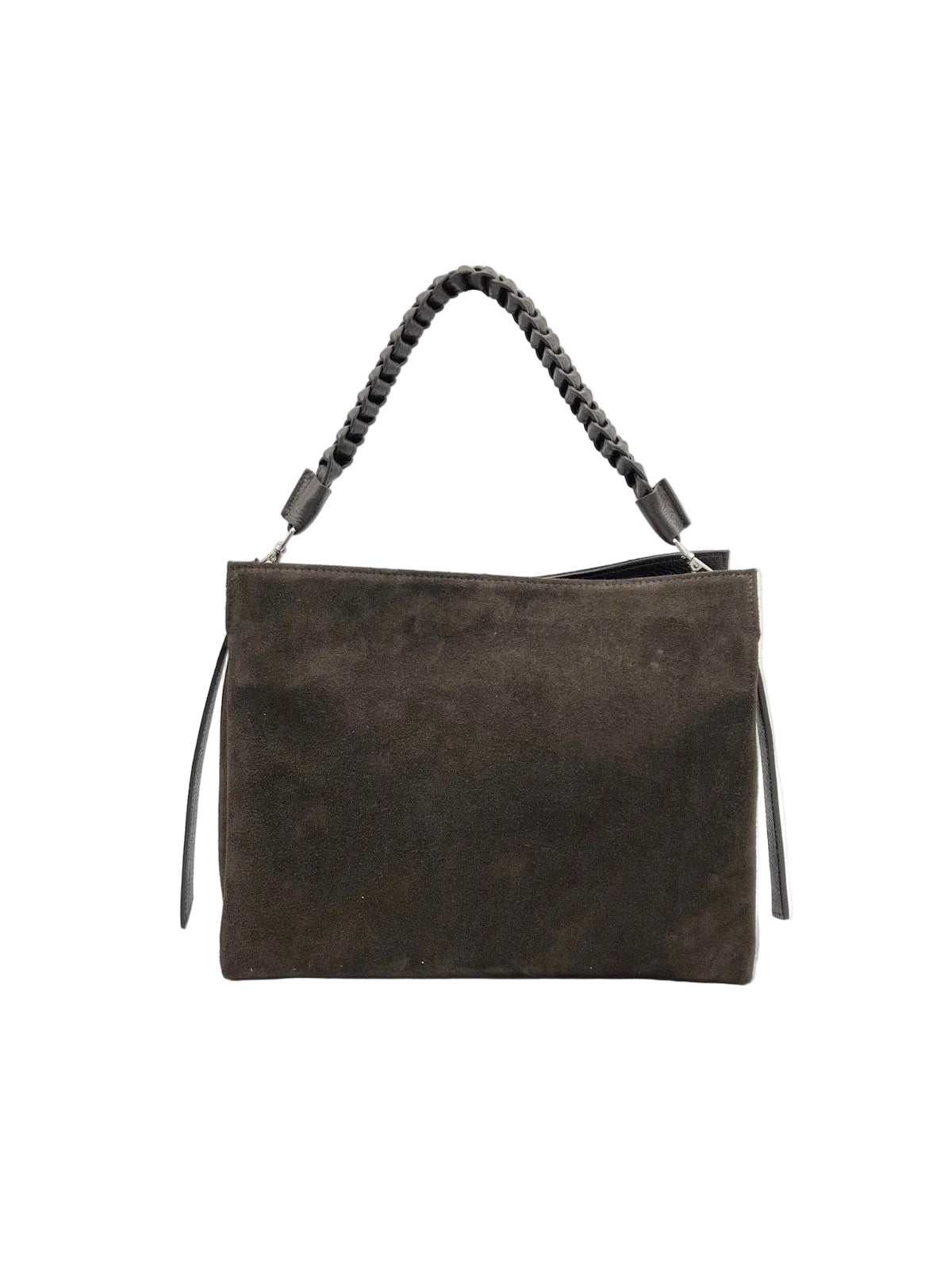 Suede and Genuine Leather Shoulder Bag, Made in Italy, art. 112756