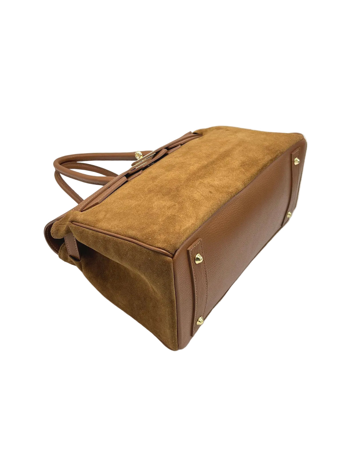 Suede and Genuine Leather Handbag, Big size, Made in Italy, art. 112755