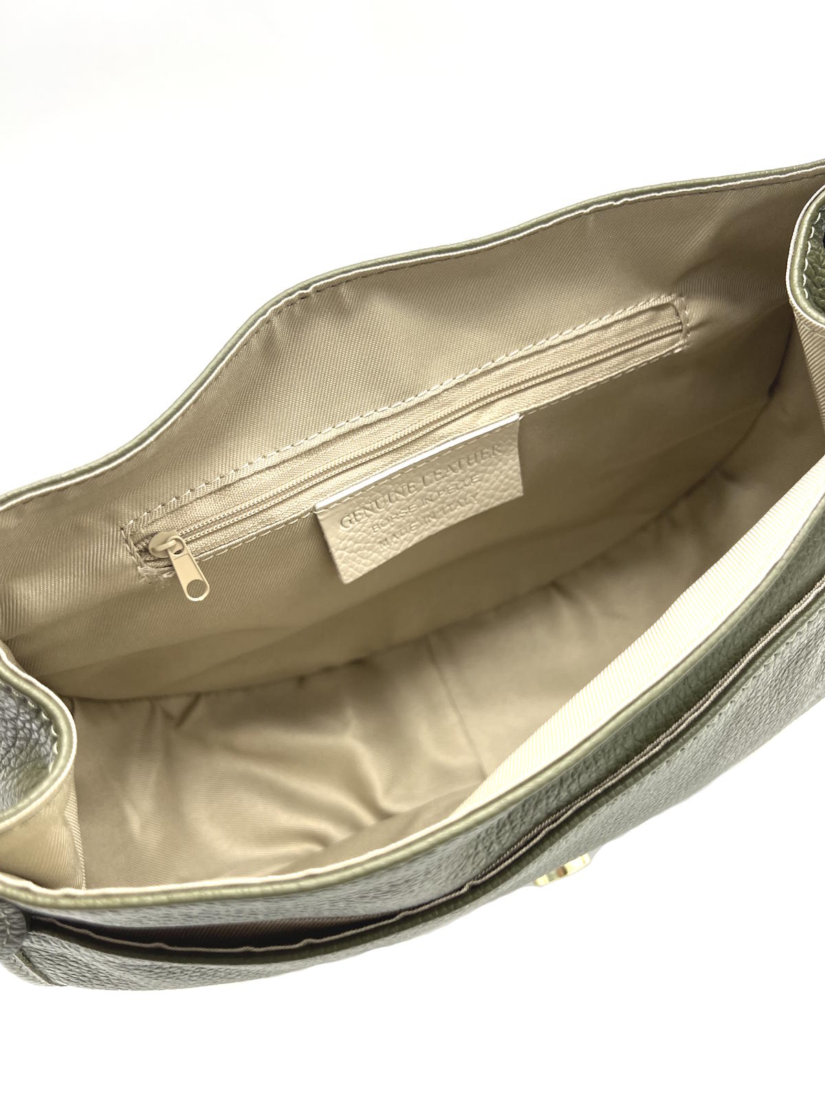 Women's Suede Leather Saddle Bag, Made in Italy, art. 112642New