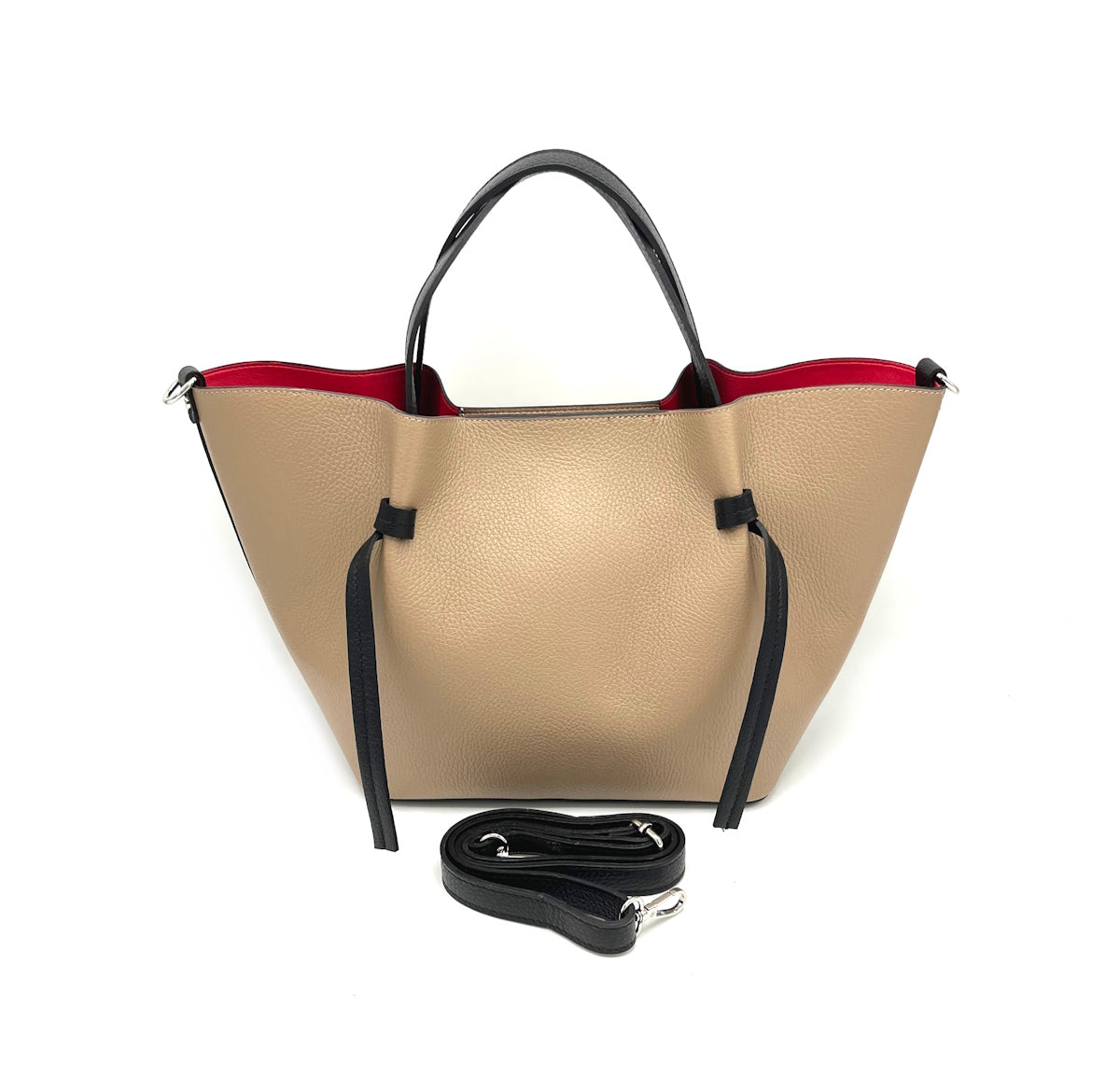 Genuine leather tote bag, Made in Italy, art. 112510