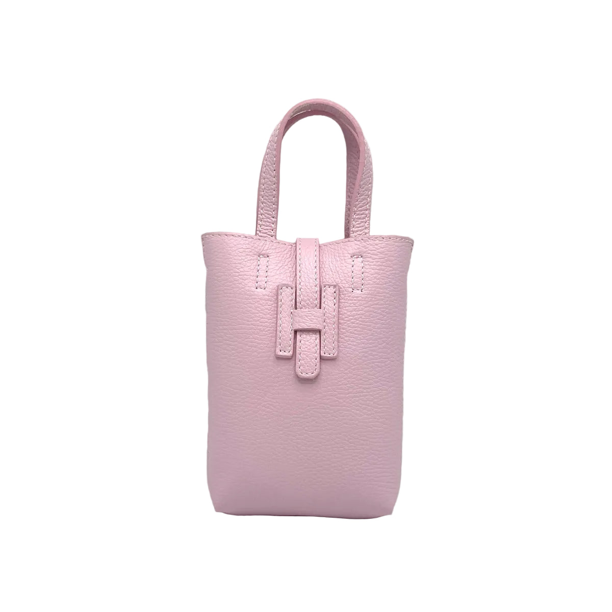 Borsa a tracolla porta cellulare in pelle laminata, Made in Italy, art. 112618LA