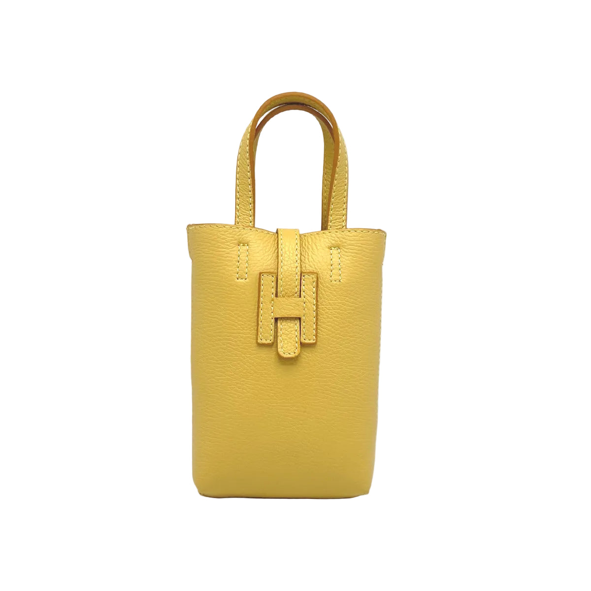 Borsa a tracolla porta cellulare in pelle laminata, Made in Italy, art. 112618LA