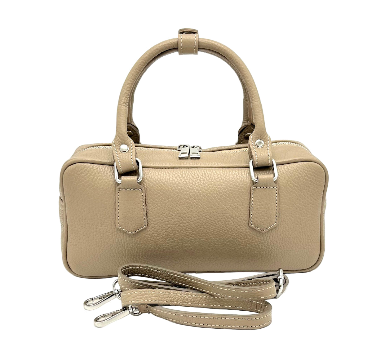 Genuine leather shoulder bag, Made in Italy, art. 112513