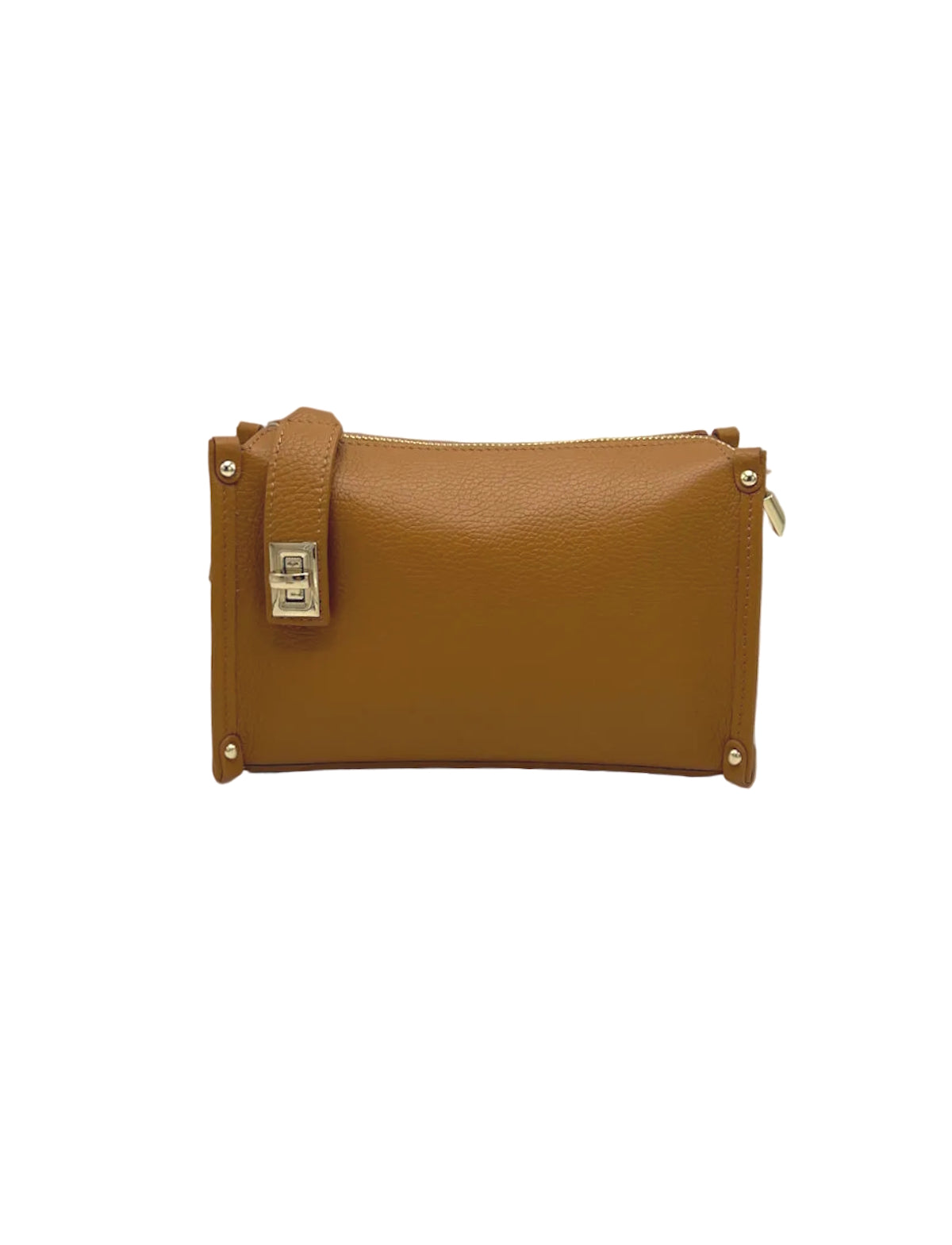 Genuine Leather Boxy Crossbody Bag, Made in Italy, art. 112759
