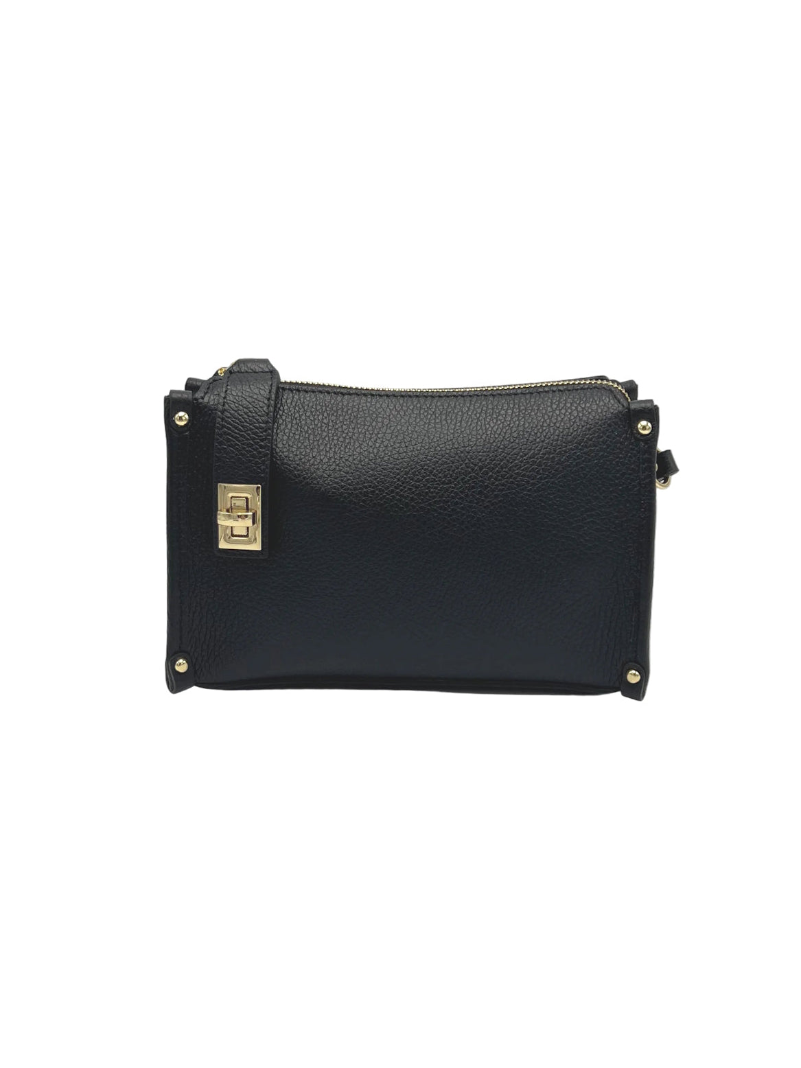 Genuine Leather Boxy Crossbody Bag, Made in Italy, art. 112759