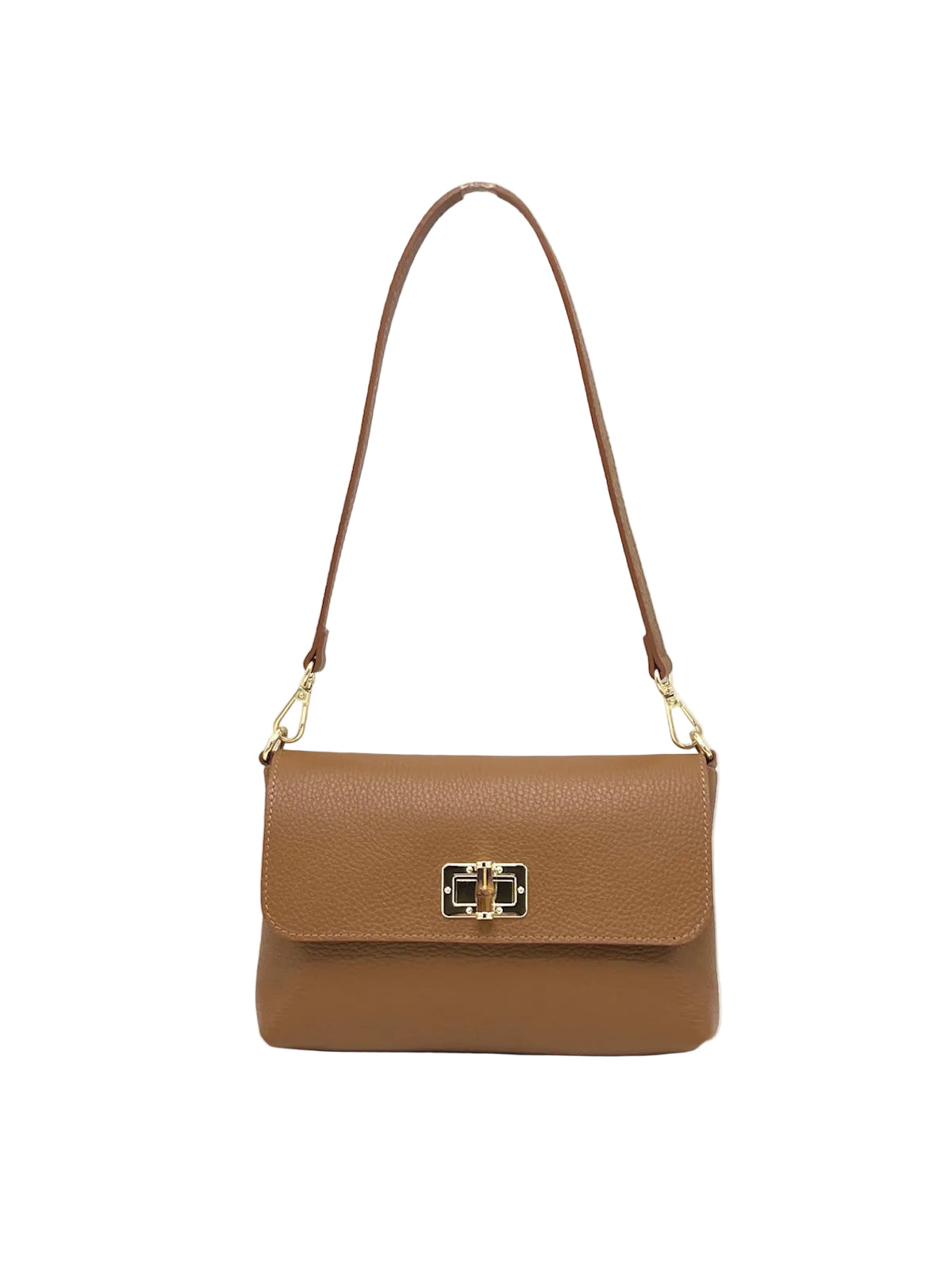 Genuine Leather Shoulder Bag with 2 straps, Made in Italy, art. 112760