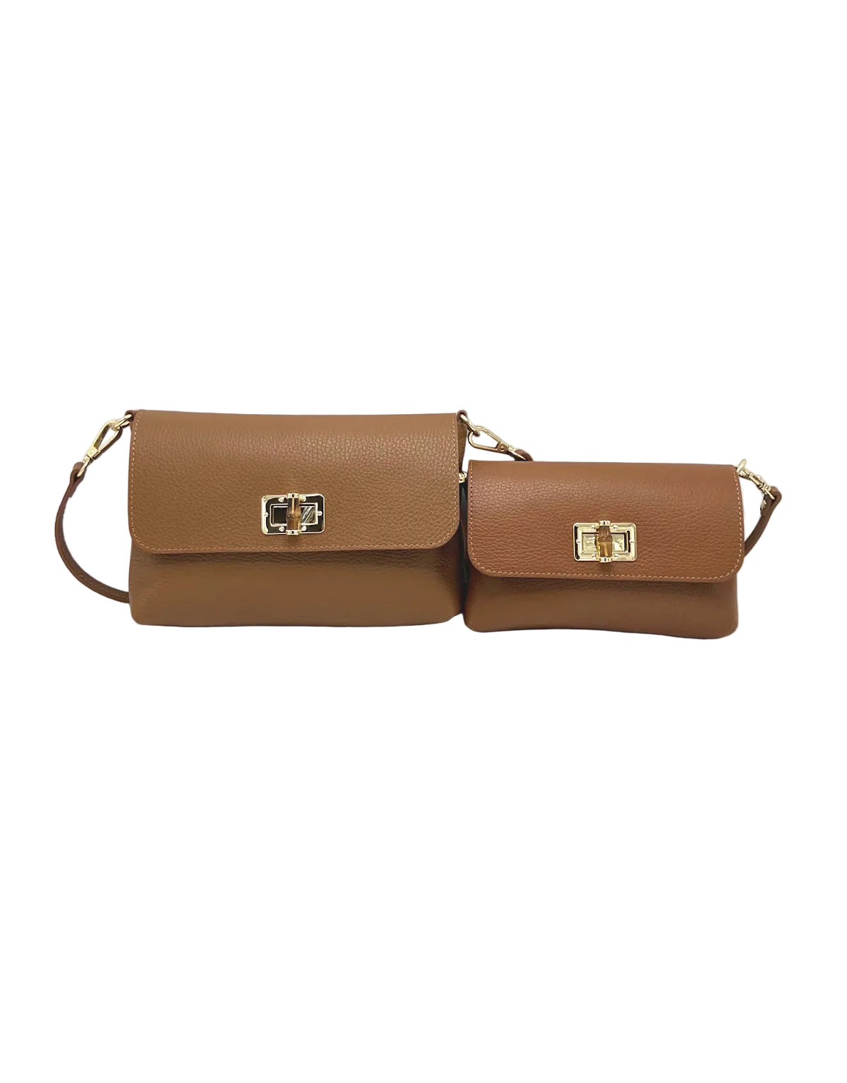 Genuine Leather Shoulder Bag with 2 straps, Made in Italy, art. 112760