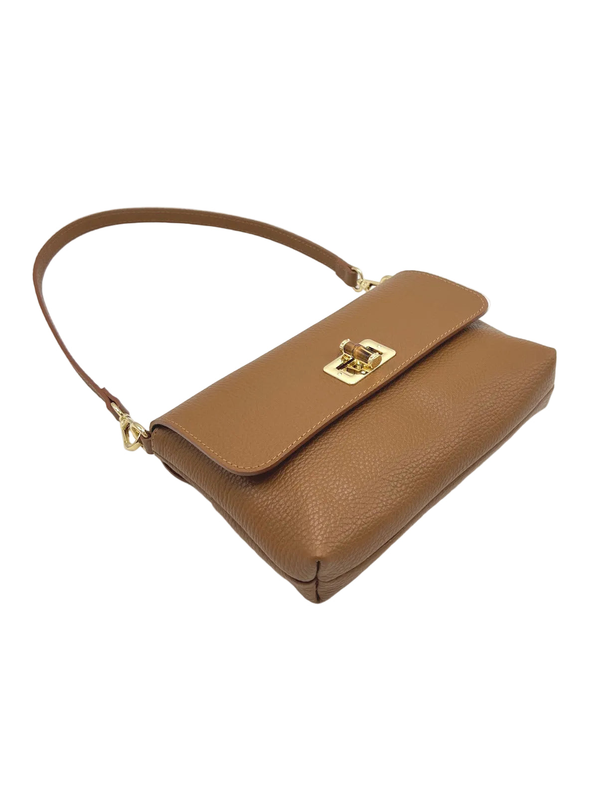 Genuine Leather Shoulder Bag with 2 straps, Made in Italy, art. 112760