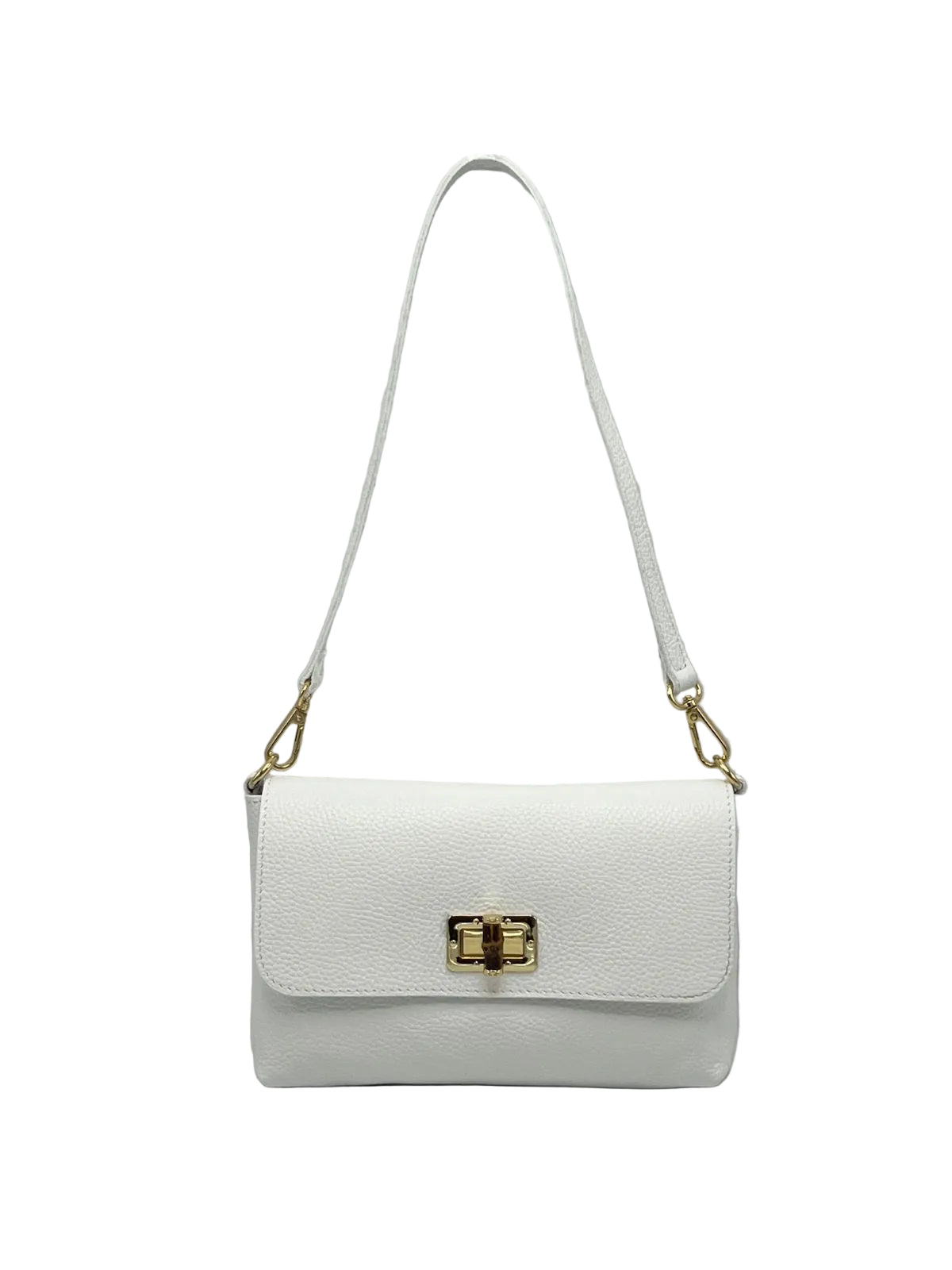 Genuine Leather Shoulder Bag with 2 straps, Made in Italy, art. 112760