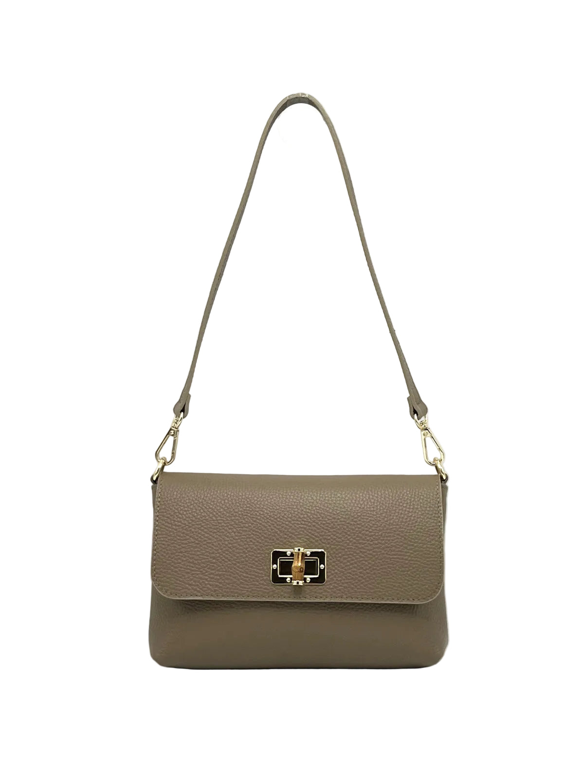 Genuine Leather Shoulder Bag with 2 straps, Made in Italy, art. 112760