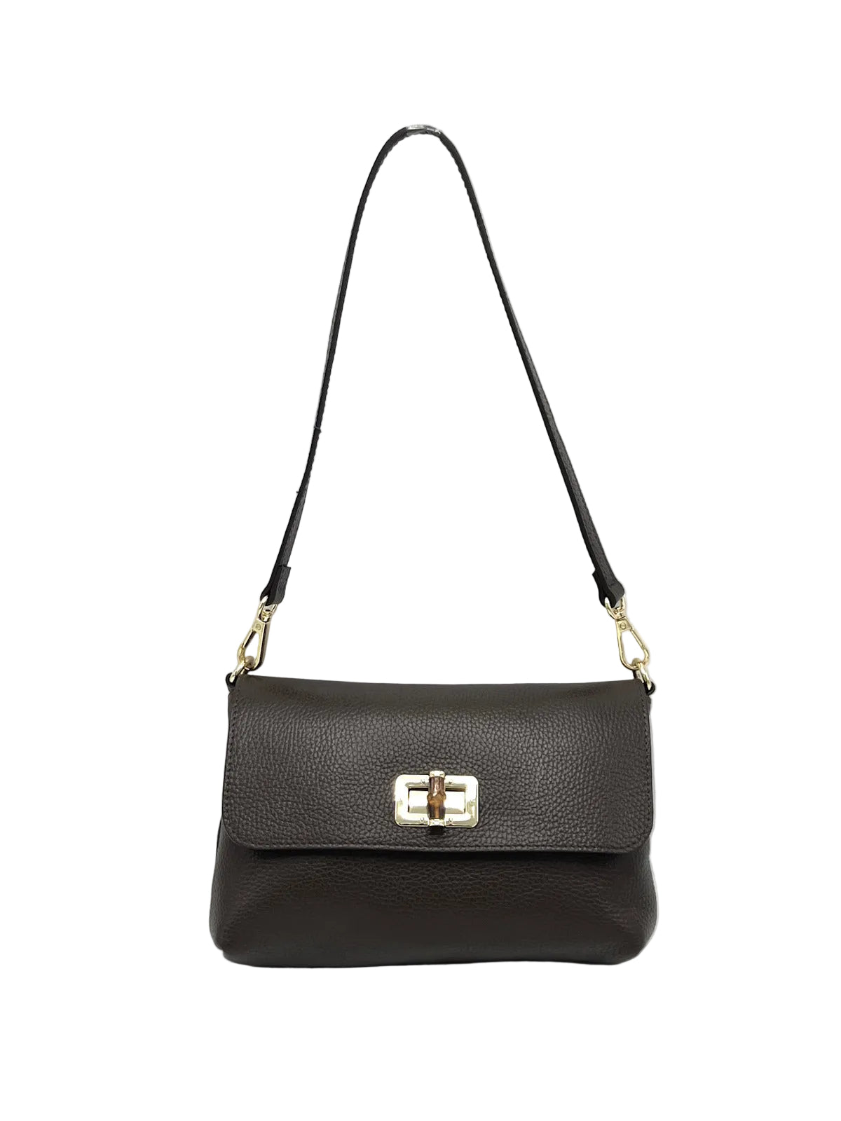 Genuine Leather Shoulder Bag with 2 straps, Made in Italy, art. 112760