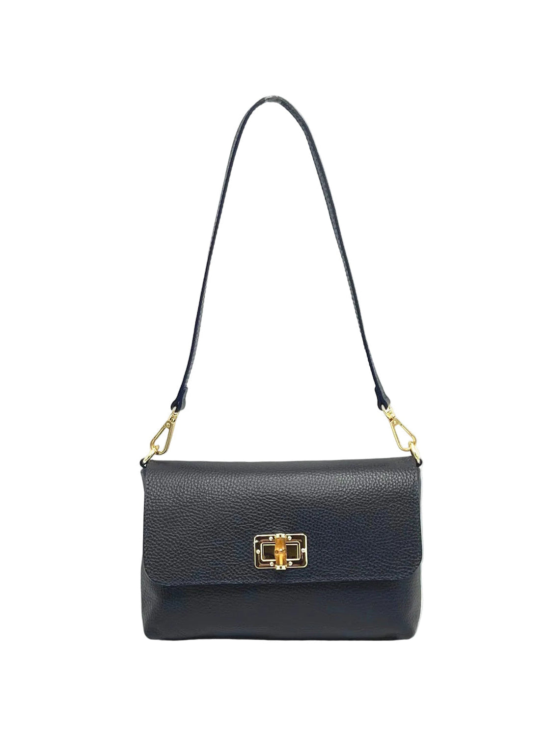 Genuine Leather Shoulder Bag with 2 straps, Made in Italy, art. 112760