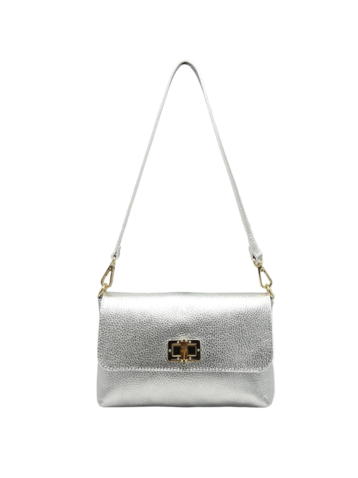 Genuine Leather Shoulder Bag with 2 straps, Made in Italy, art. 112760LA