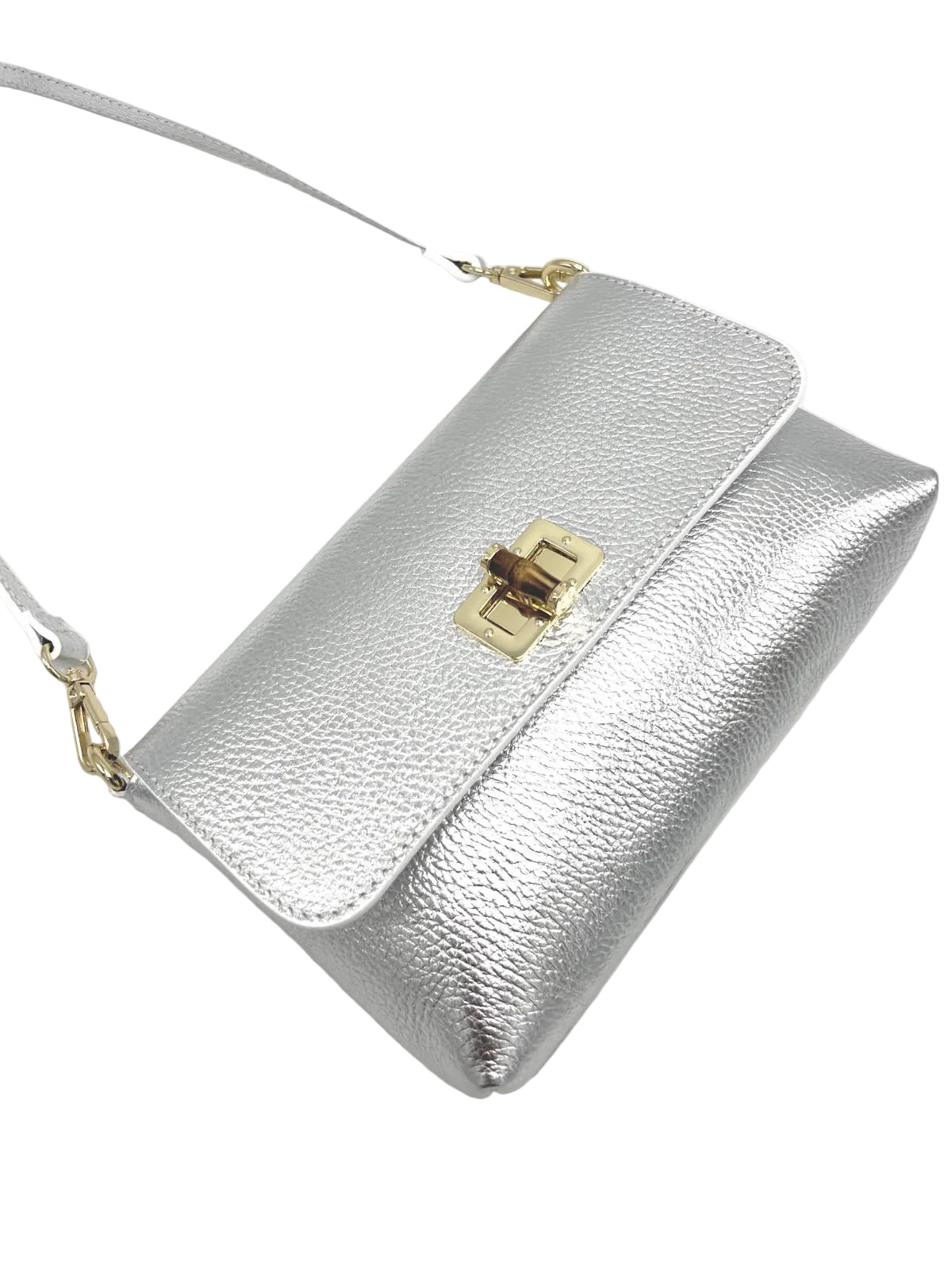Genuine Leather Shoulder Bag with 2 straps, Made in Italy, art. 112760LA