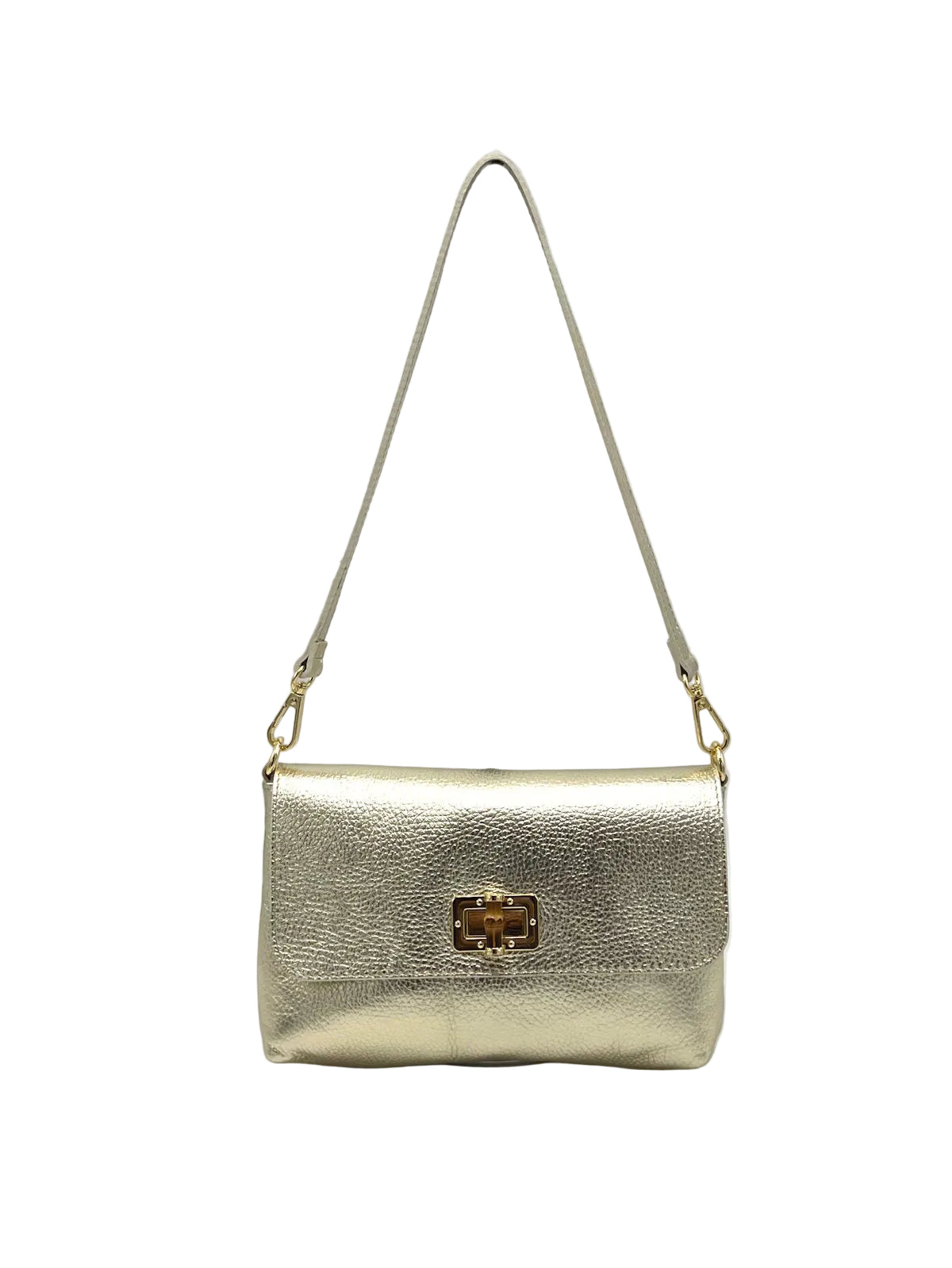 Genuine Leather Shoulder Bag with 2 straps, Made in Italy, art. 112760LA