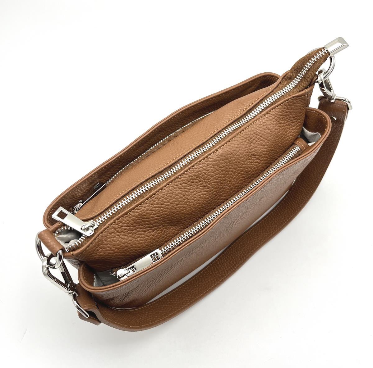 Genuine leather shoulder bag, for women, made in Italy, art. 112417.412