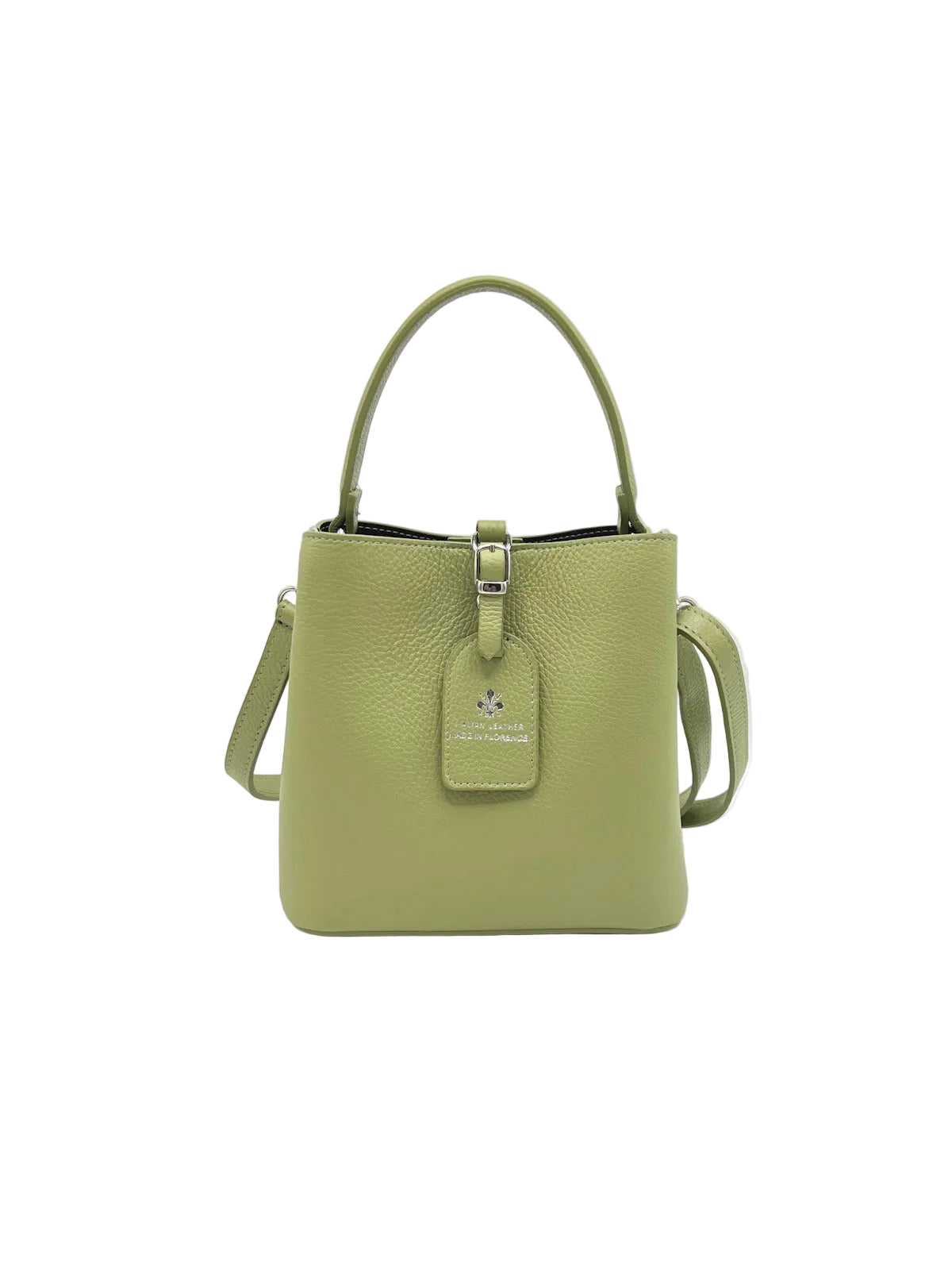 Genuine Leather Top Handle Bucket Tote, Made in Italy, art. 112762