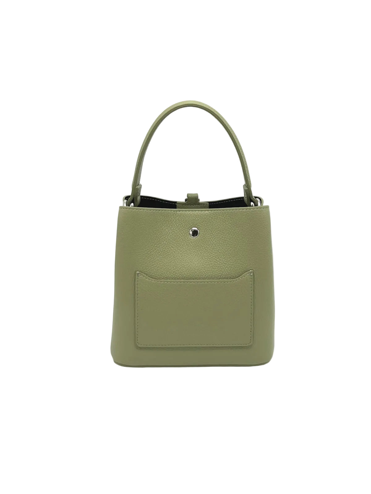 Genuine Leather Top Handle Bucket Tote, Made in Italy, art. 112762