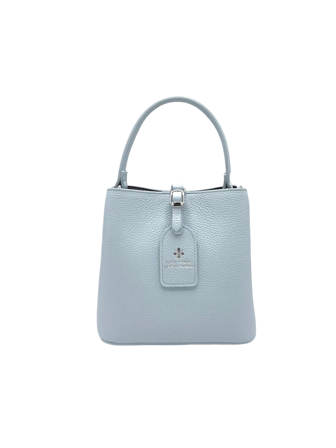 Genuine Leather Top Handle Bucket Tote, Made in Italy, art. 112762