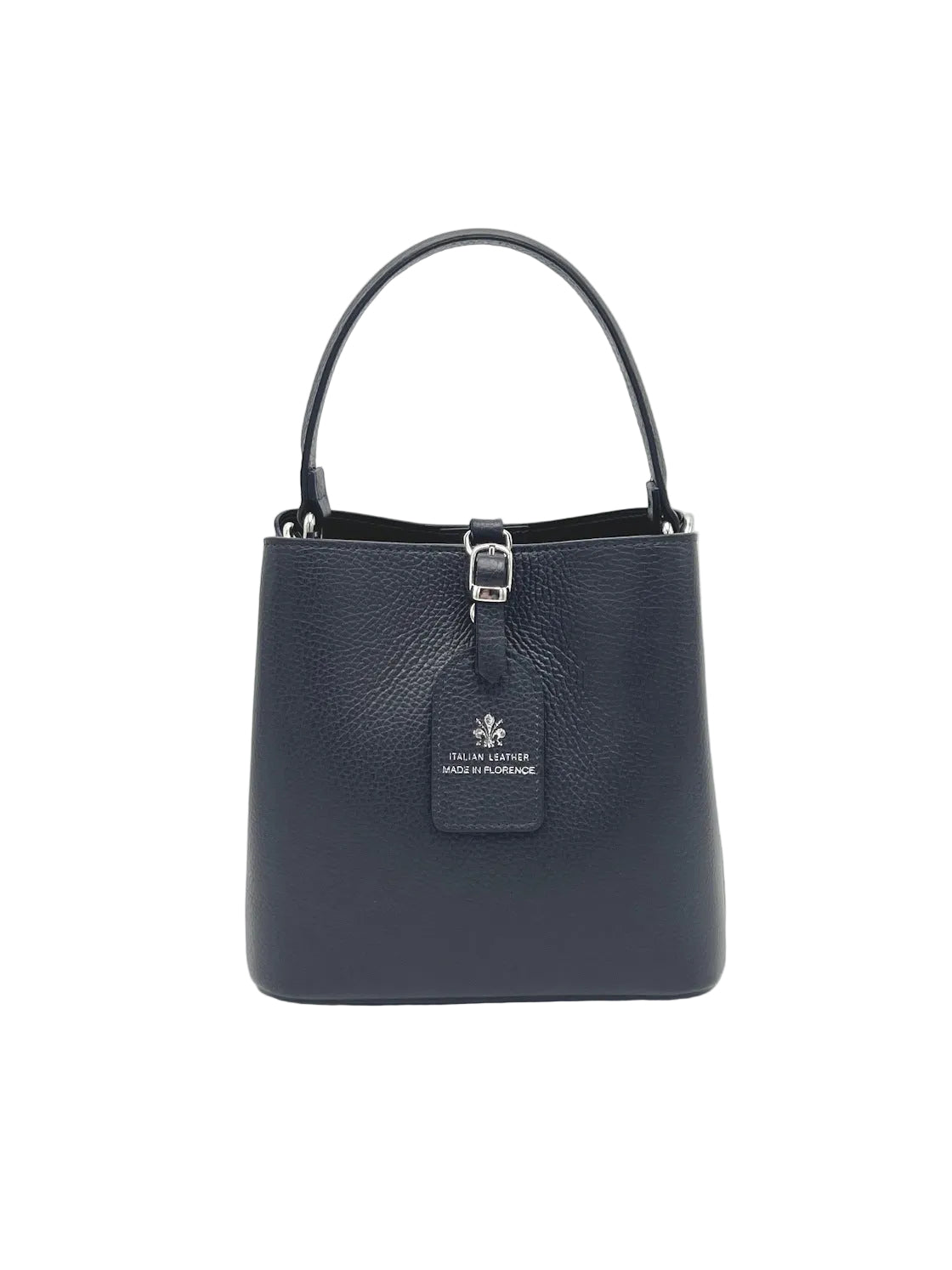 Genuine Leather Top Handle Bucket Tote, Made in Italy, art. 112762