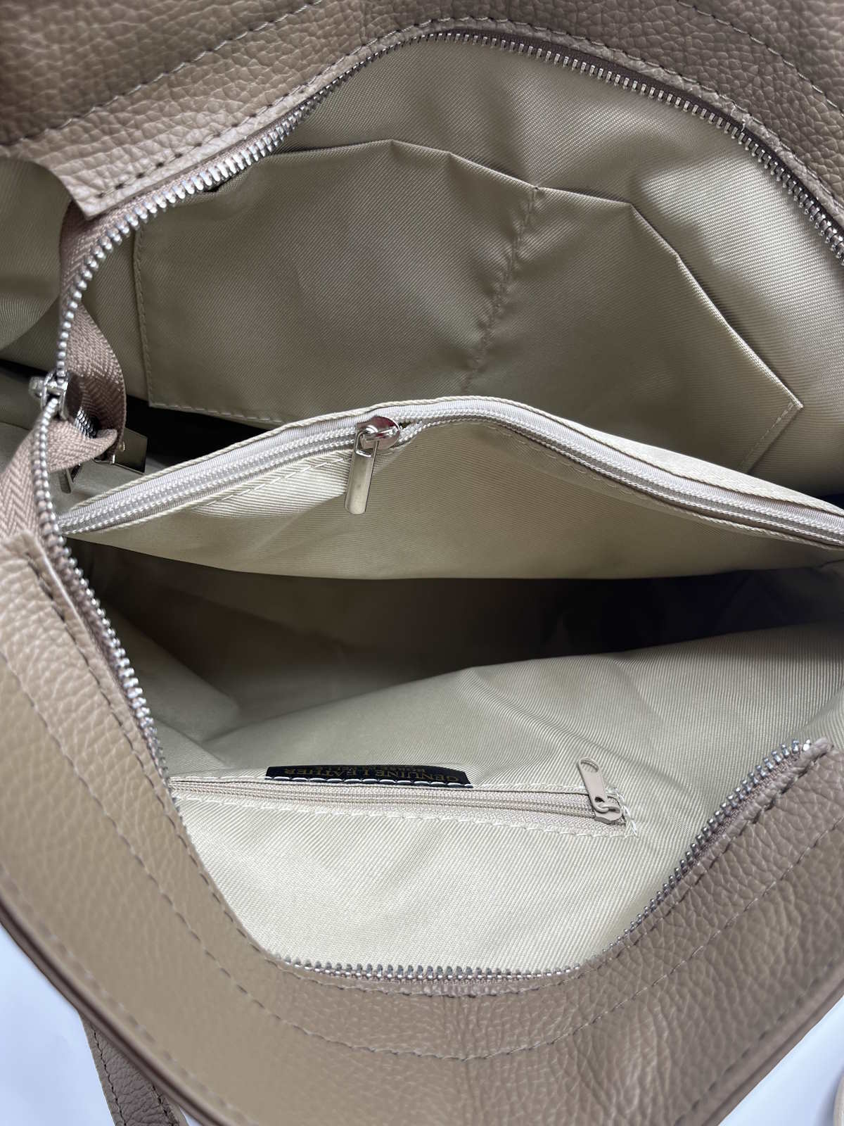 Genuine leather shoulder bag, big size, Made in Italy, art. 112420