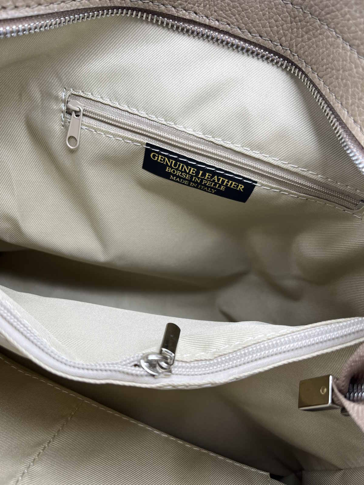 Genuine leather shoulder bag, big size, Made in Italy, art. 112420