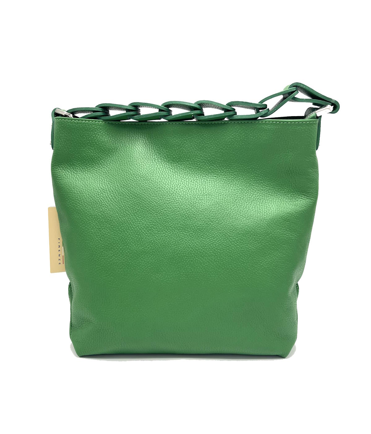 Genuine leather shoulder bag, big size, Made in Italy, art. 112420