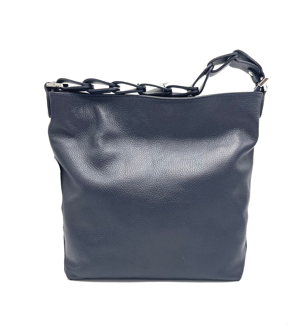 Genuine leather shoulder bag, big size, Made in Italy, art. 112420