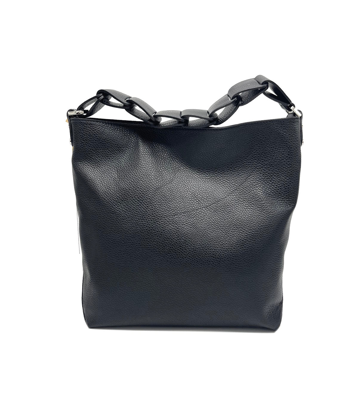 Genuine leather shoulder bag, big size, Made in Italy, art. 112420